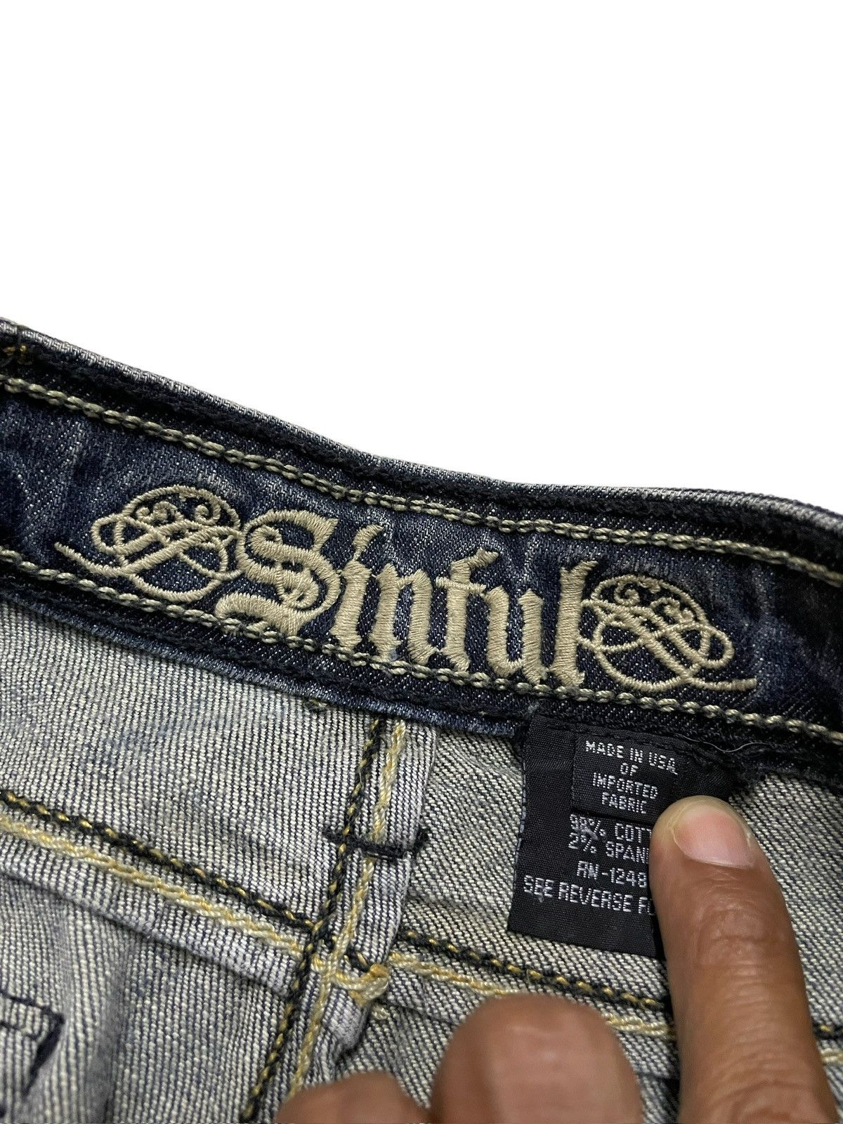 Designer × Jean Sinful Denim Size 30" / US 8 / IT 44 - 9 Thumbnail