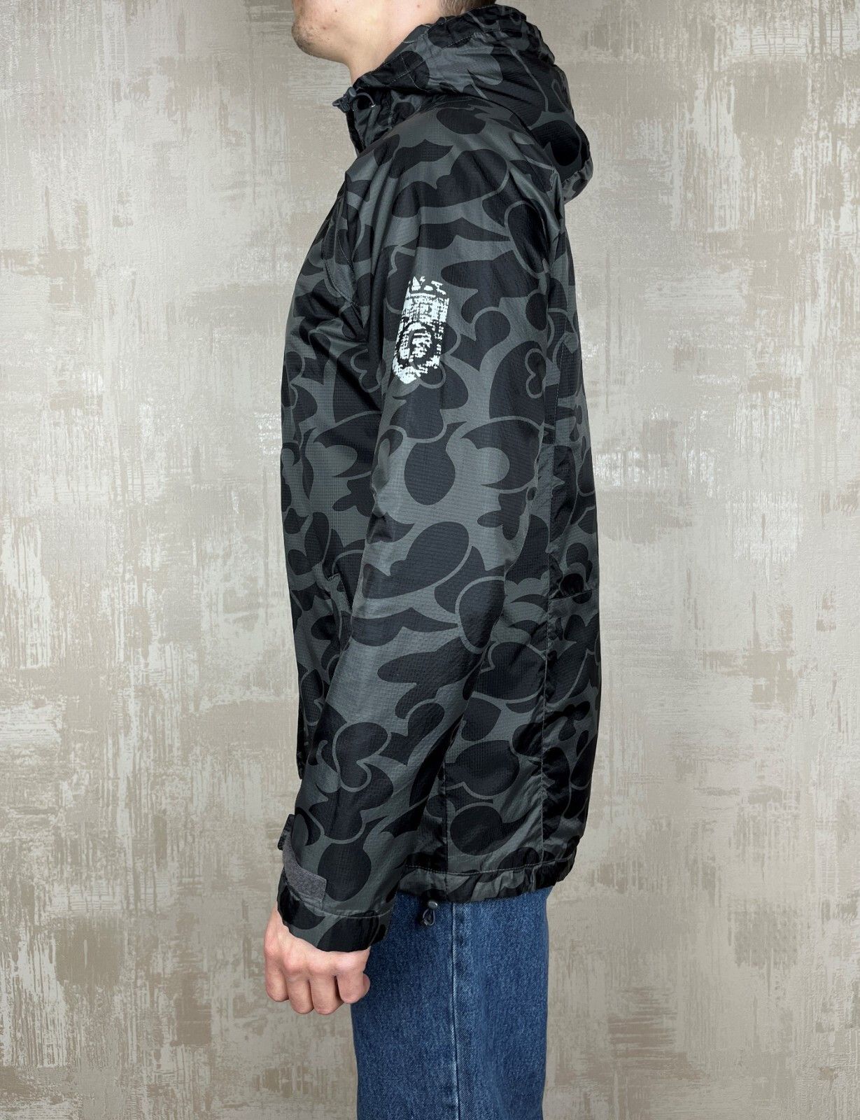 Other Fly53 Hooded Windbreaker Nylon Camo? Jacket Lightly Padded Size US L / EU 52-54 / 3 - 8 Thumbnail