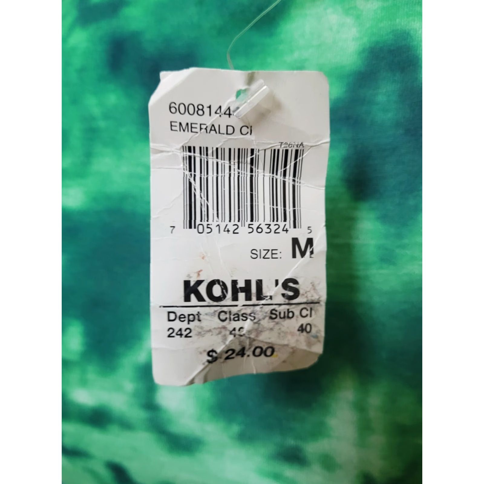 Energie Energie Womens Emerald Tie Dye Tunic Blouse Shirt M NWT NEW Kohls Size M / US 6-8 / IT 42-44 - 3 Thumbnail