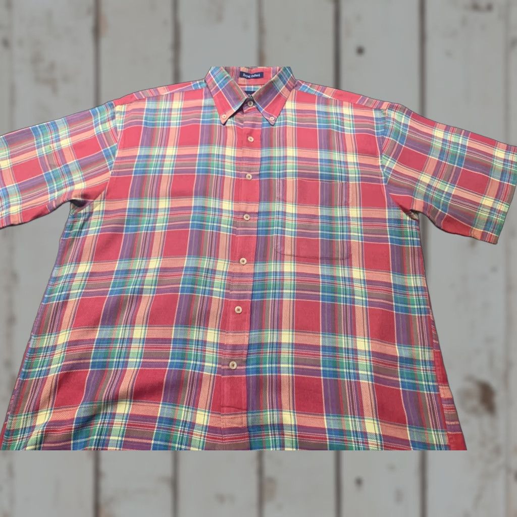 Gant GANT Men's Large Plaid Oxford Shirt Long Sleeve Button-Up Casual Cotton Multi-Color Size US L / EU 52-54 / 3 - 1 Thumbnail