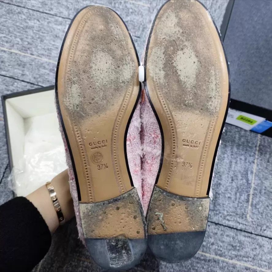 Gucci Gucci pink tweed shoes 37.5 Size US 7 / IT 37 - 2 Thumbnail