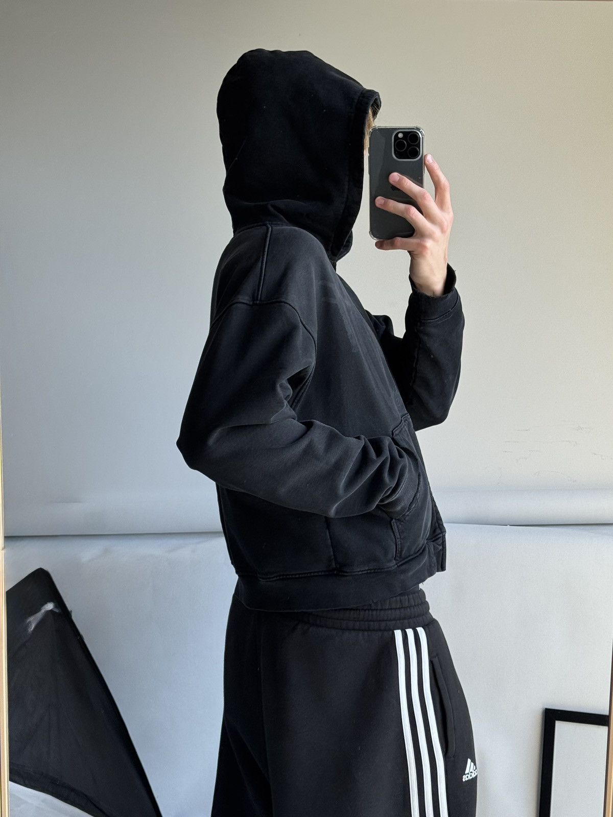 No Faith Studios NFS ZIP JACKET Washed Black Zip Up Hoodie no faith Studios Size US S / EU 44-46 / 1 - 3 Thumbnail