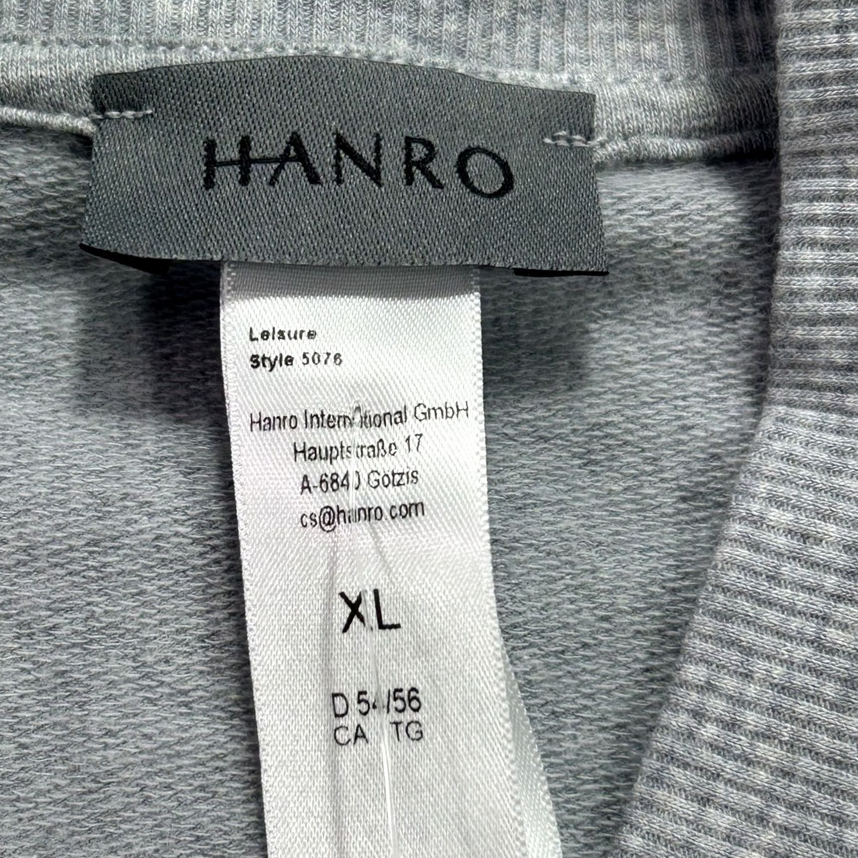 Hanro Hanro Mens XL Gray Full Zip Sweatshirt High Neck Jersey Jacket Leisure Regular Fit Long Sleeve with Pockets Size XL / US 12-14 / IT 48-50 - 3 Thumbnail