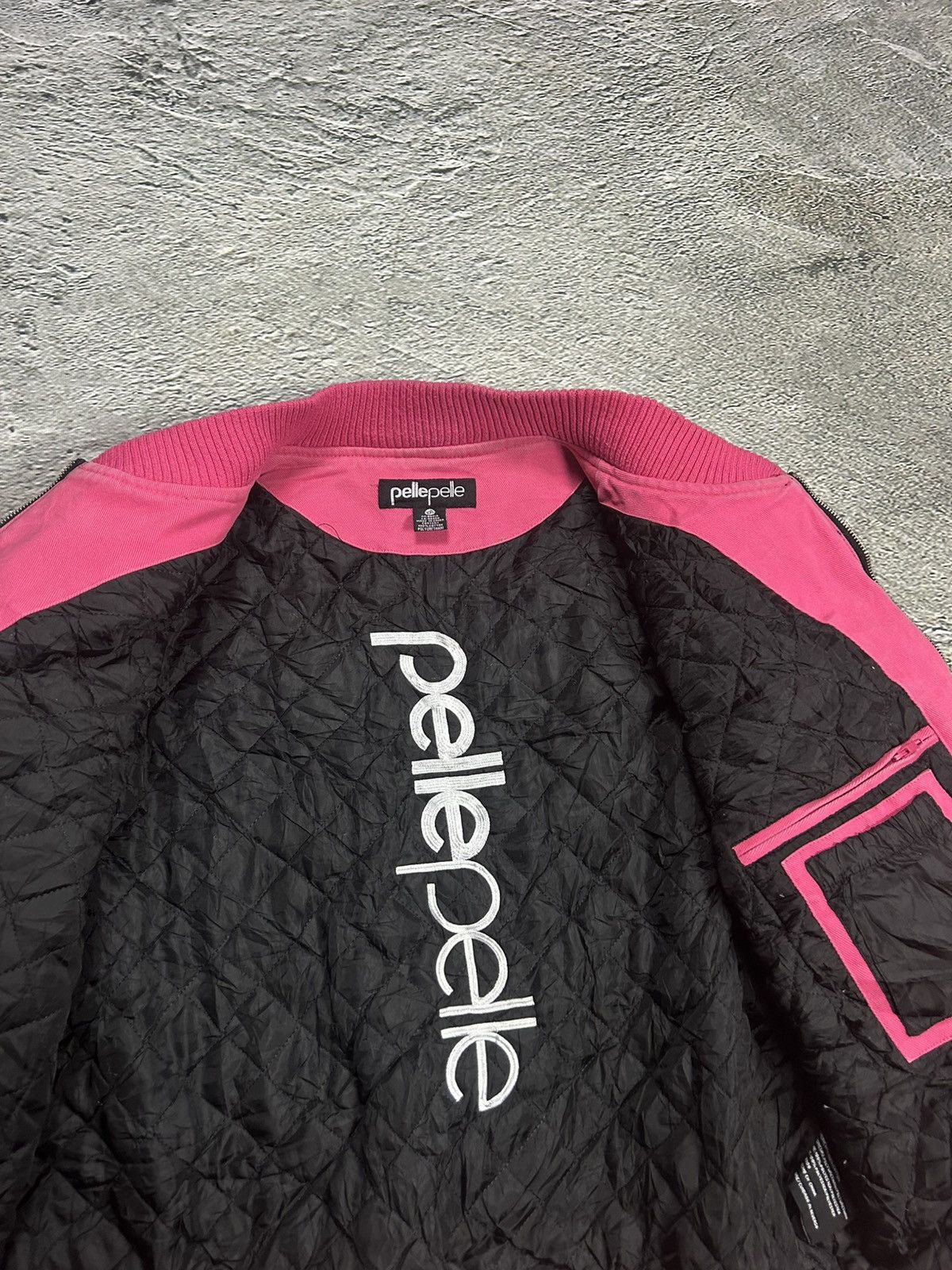 Marc Buchanan Pelle Pelle leather jacket black pink purple big logo Y2K Size US XL / EU 56 / 4 - 12 Thumbnail