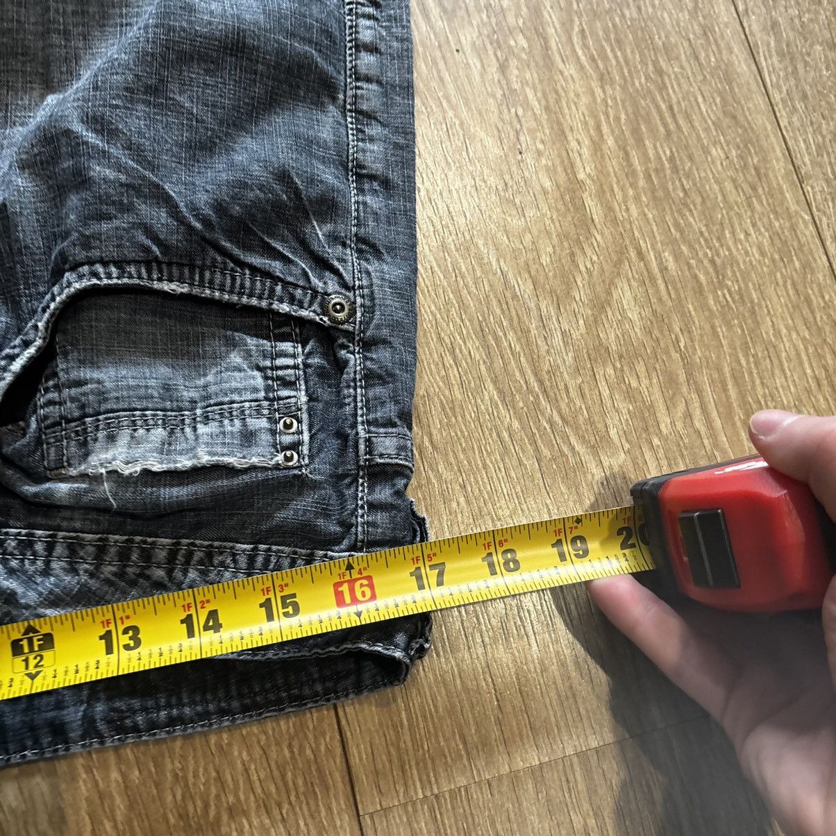 Buffalo David Bitton David Bitton Faded Distressed Baggy Fit Dark Wash Size US 34 / EU 50 - 5 Thumbnail