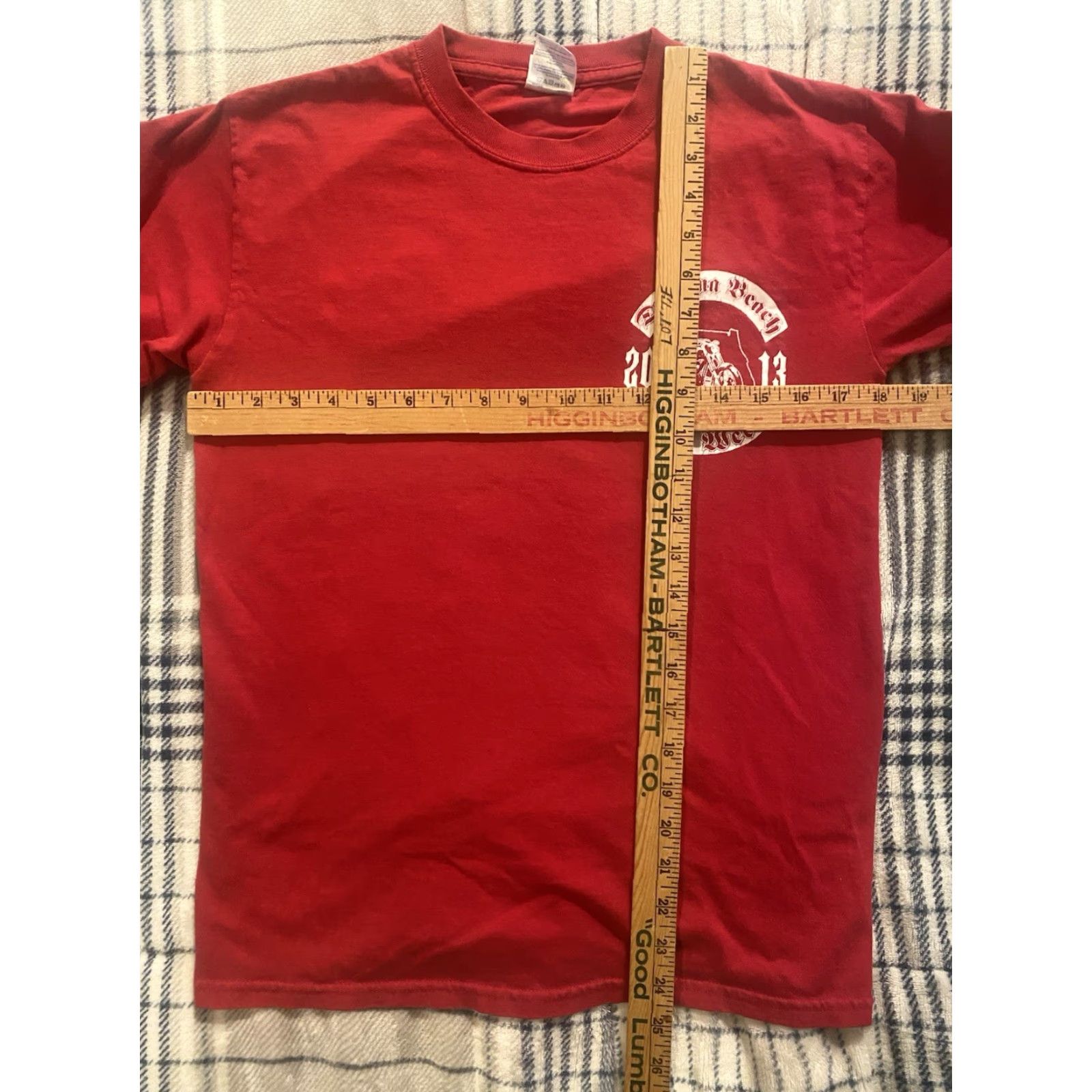 Gildan Daytona Bike Week 2013 Motorcycle Long Sleeve T Shirt Double Sided Red Men Small Size US S / EU 44-46 / 1 - 4 Thumbnail