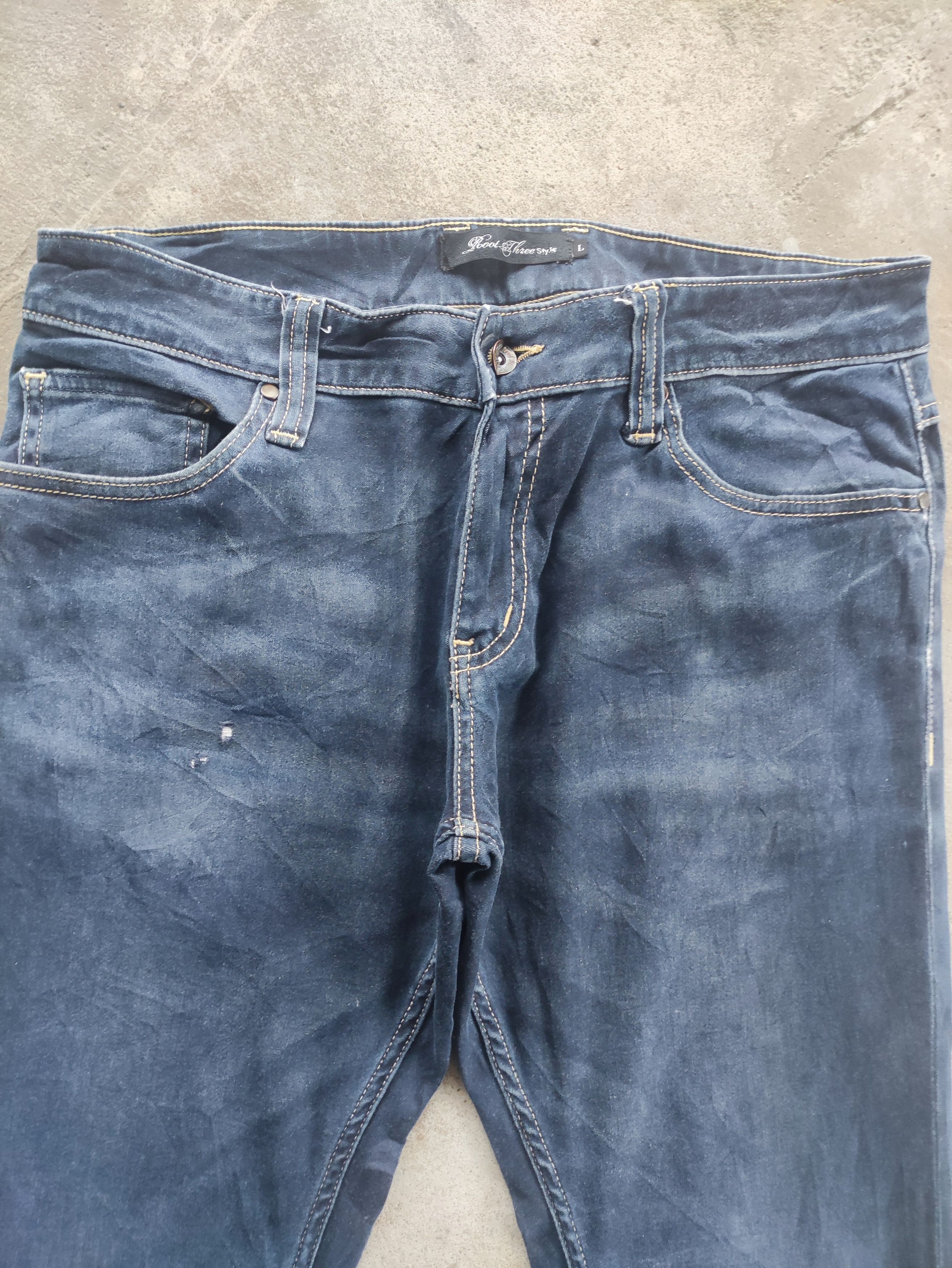 Japanese Brand Vintage Japanese Brand Straight Cut Ripped Pants Size US 34 / EU 50 - 3 Thumbnail