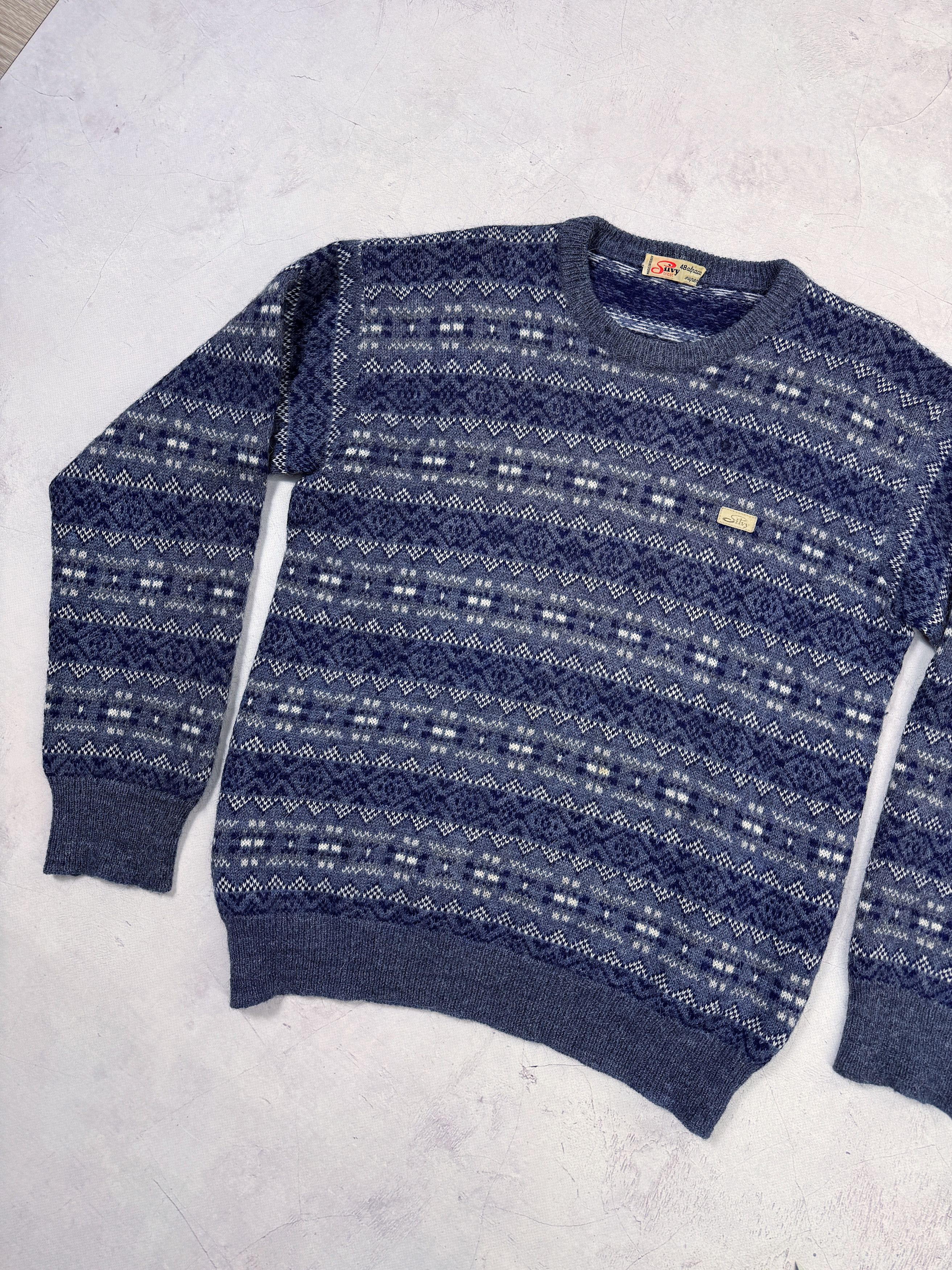 Vintage Vintage 70s Silvy Sweater Alpaca Wool Geometric Pattern Size US M / EU 48-50 / 2 - 3 Thumbnail