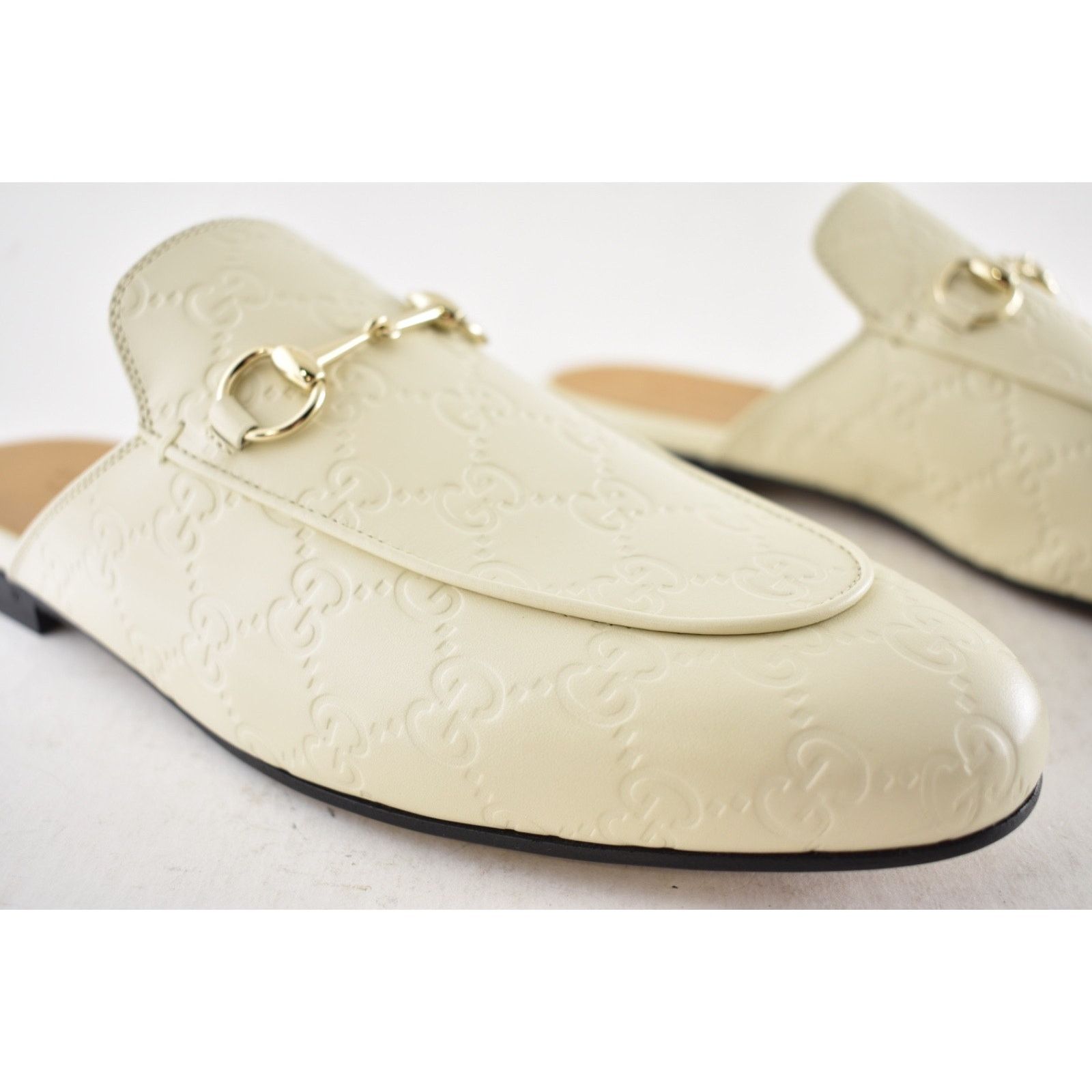Gucci Gucci Princetown New Ivory GG Monogram Slide Loafer 36.5 Size US 6.5 / IT 36.5 - 8 Thumbnail