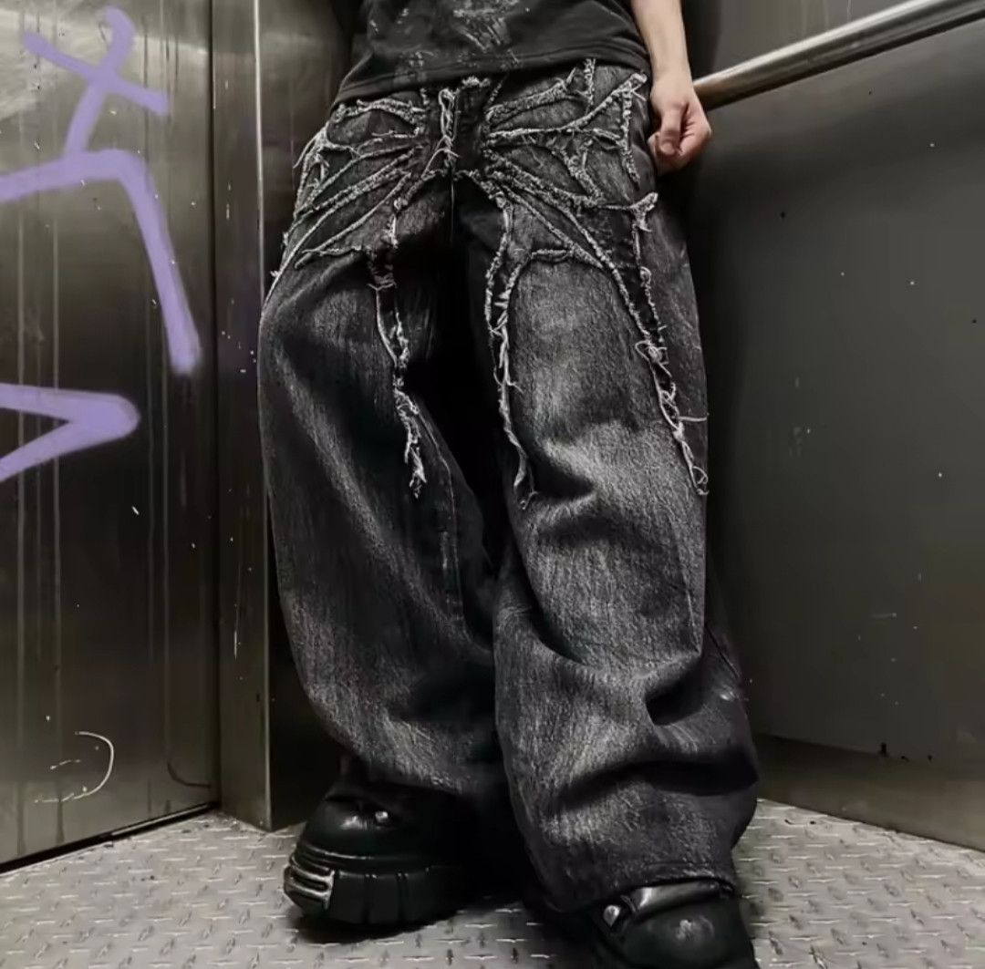 Designer × Japanese Brand Y2K Phantom Baggy Jean Size US 35 - 4 Thumbnail