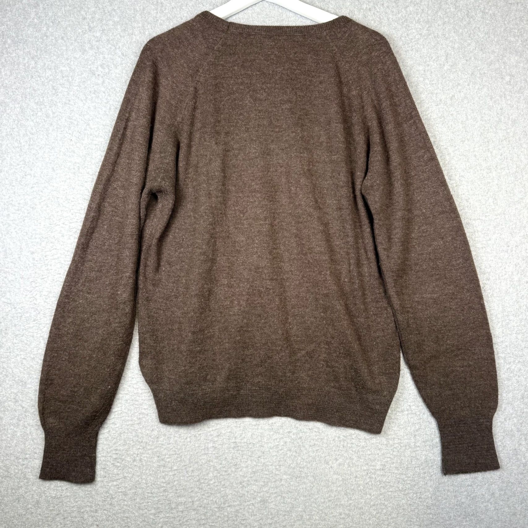 Vintage VINTAGE Puritan Cashmist Men's Medium Brown Wool V Neck Sweater Sweater Size US M / EU 48-50 / 2 - 6 Thumbnail