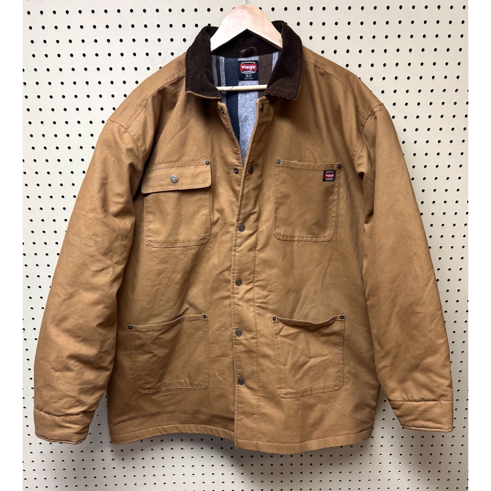 Wrangler Wrangler Coat Workwear Hooded 2XL Men Tan Khaki Jacket Coat Zip Polyester Regular Size XL? 2XL? Size US XXL / EU 58 / 5 - 7 Thumbnail