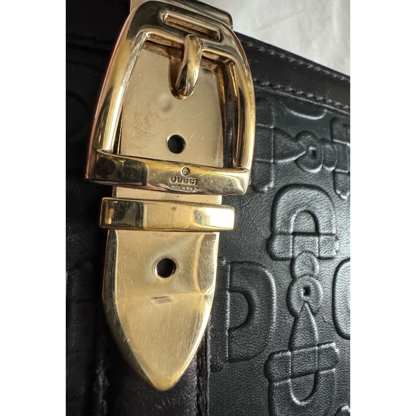 Gucci Gucci Leather Wallet With Belt Buckle Clasp Luxe Beautiful Size ONE SIZE - 10 Thumbnail