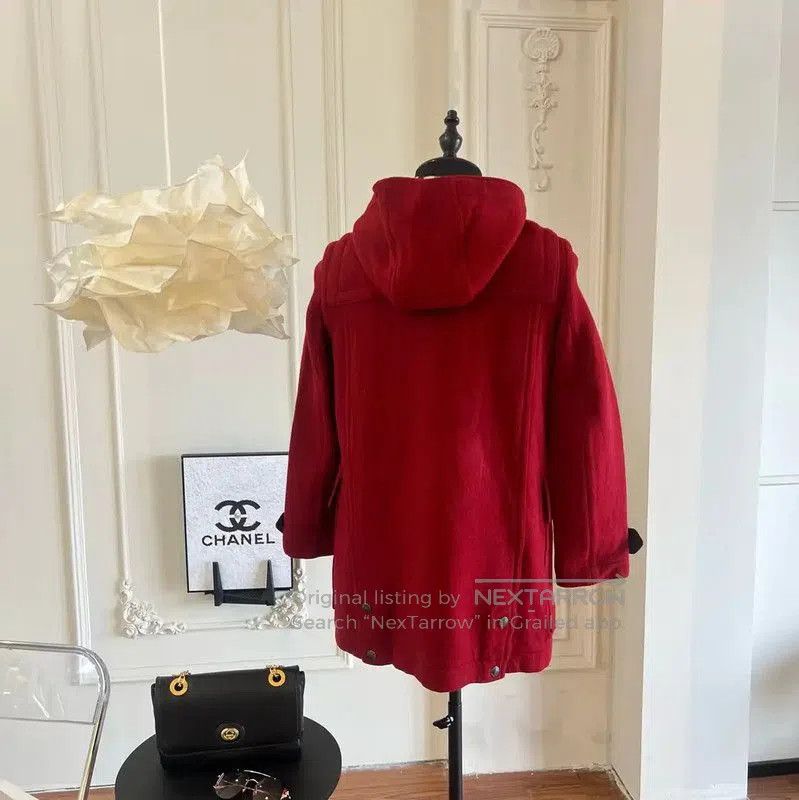 Burberry Burberry Red Wool Women's Coat. Size M / US 6-8 / IT 42-44 - 2 Thumbnail