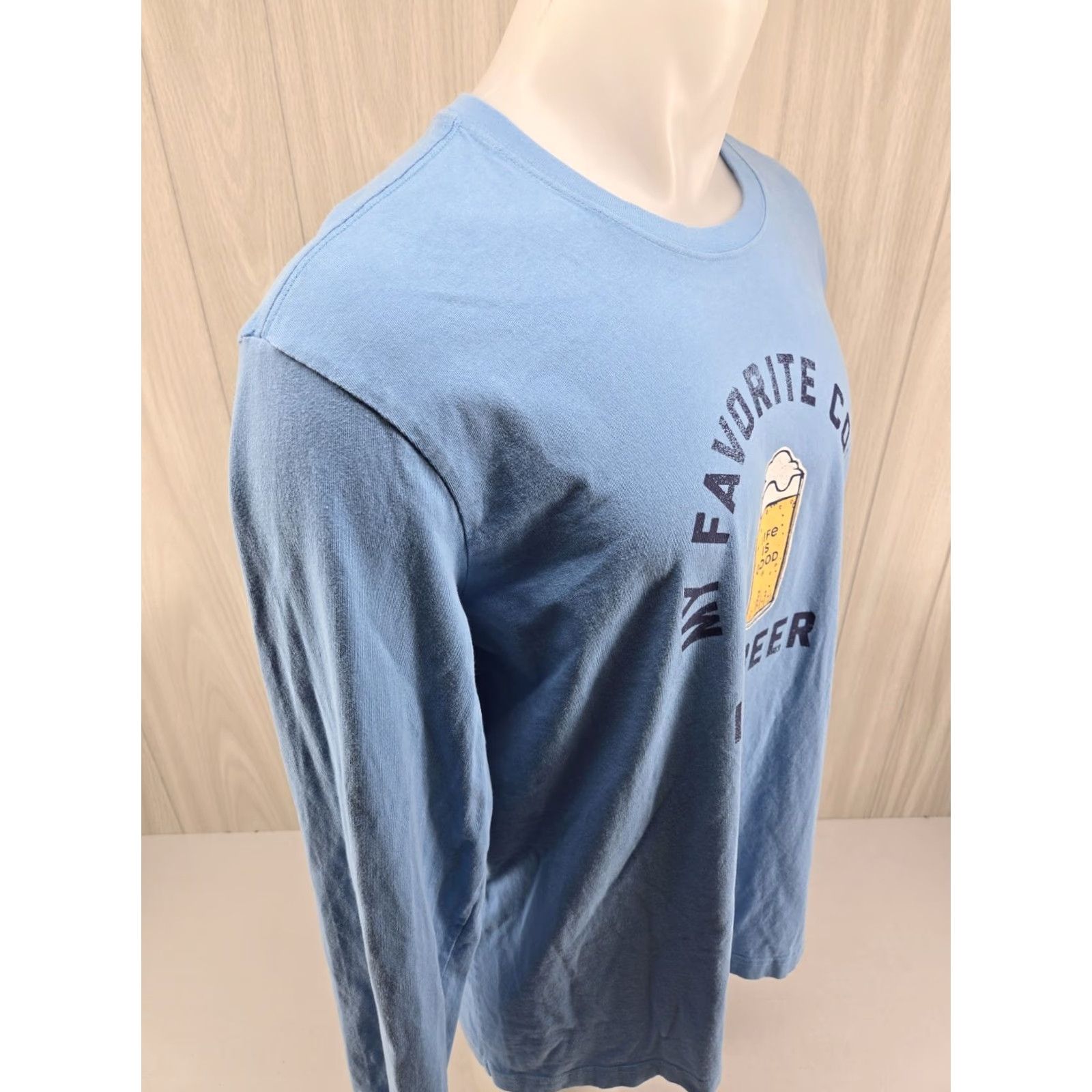 Life is Good Life is Good Crusher Long Sleeve T Shirt Large "My Favorite Color Is Beer" Men Shirt Blue XS? Size US L / EU 52-54 / 3 - 7 Thumbnail