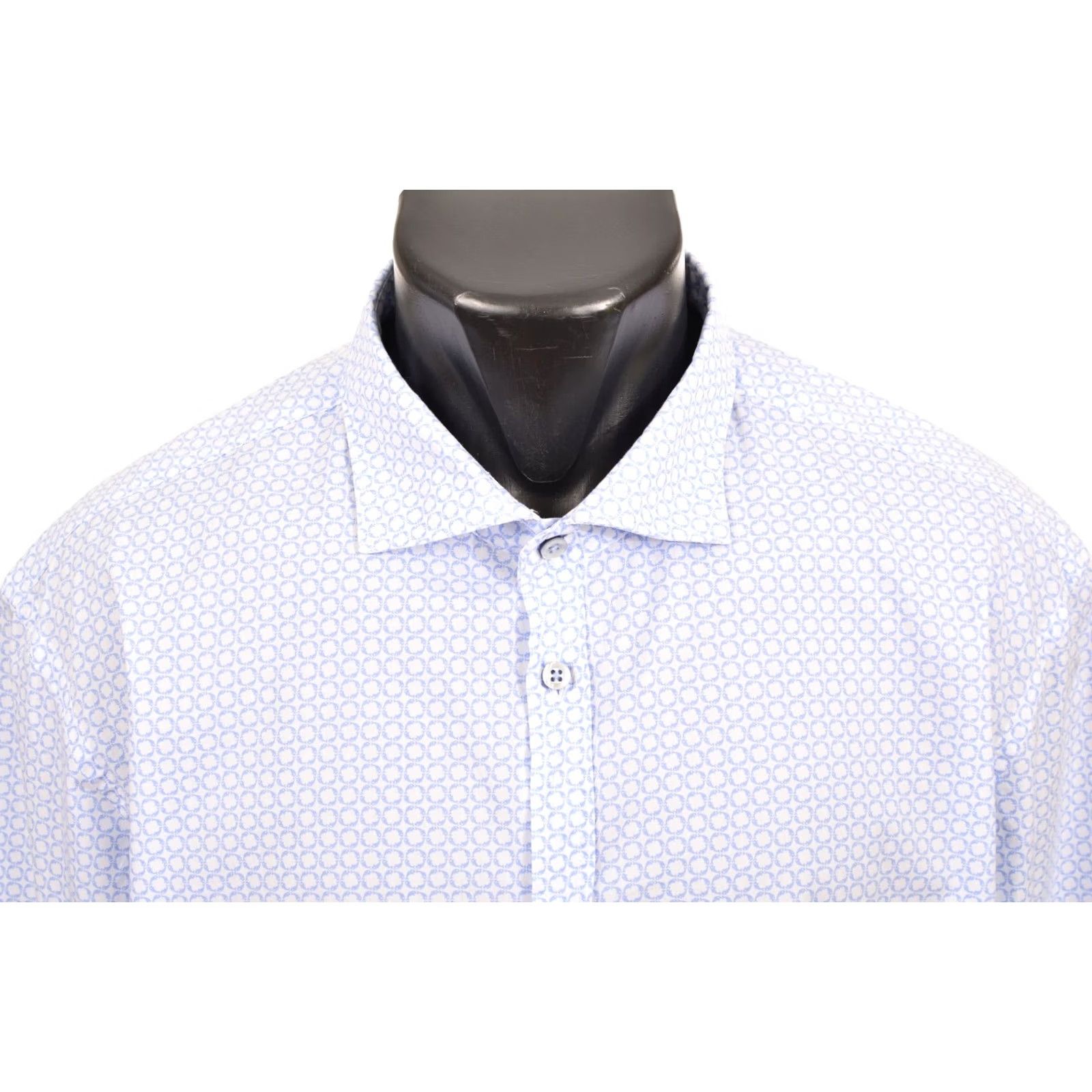 Vintage Seeker Groove Dress Shirt Blue Cotton XL Button Shirt Mens Size 46R - 2 Thumbnail