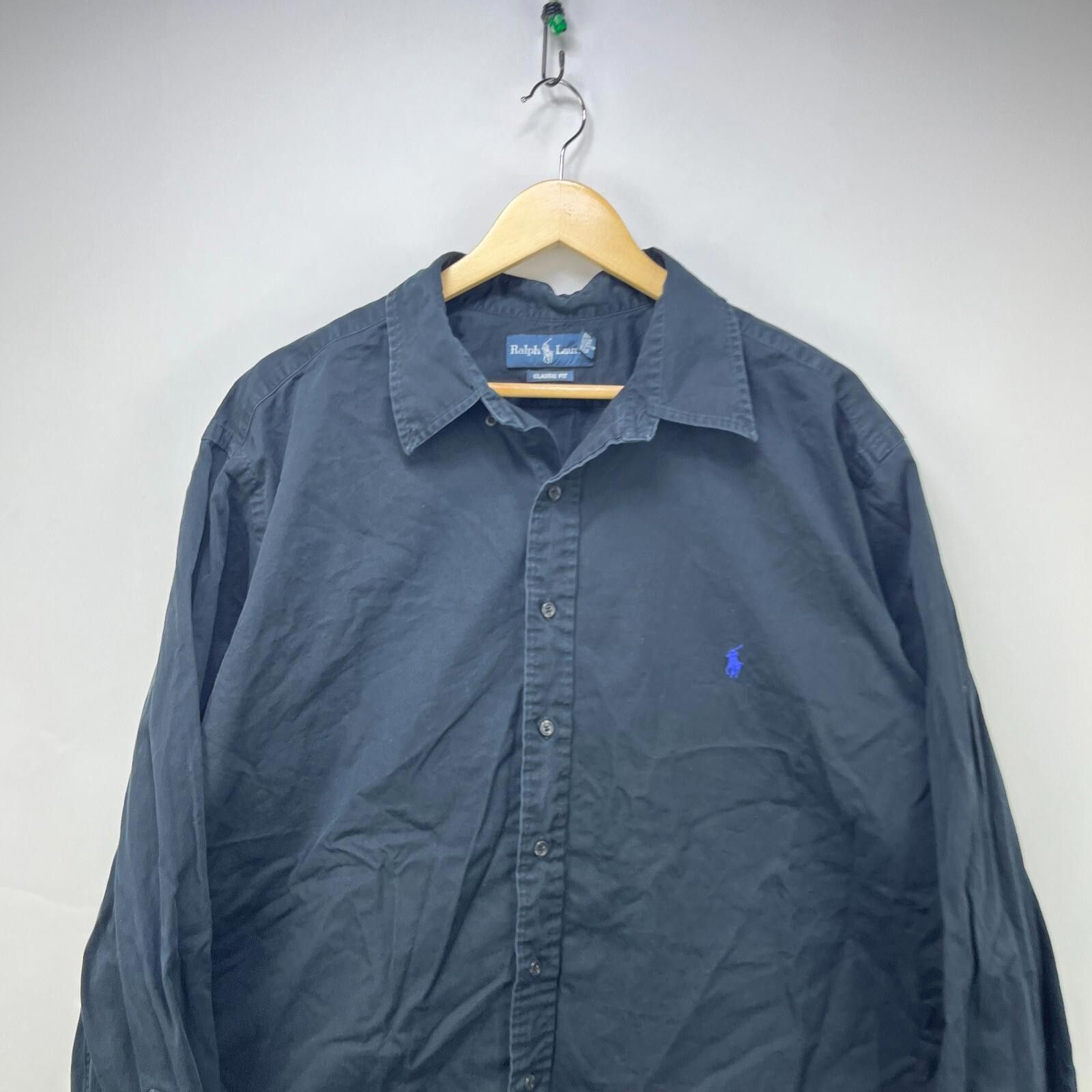 Polo Ralph Lauren Vintage Polo Ralph Lauren Button Up Shirt Black Size 2XL Size US XXL / EU 58 / 5 - 2 Thumbnail