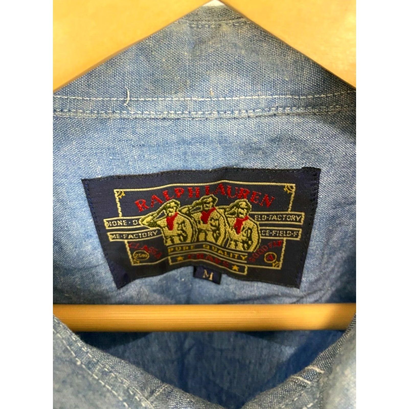 Ralph Lauren VTG Ralph Lauren CHAPS Shirt Chambray Button-Down Long Sleeve M Blue Mens Size US M / EU 48-50 / 2 - 2 Thumbnail