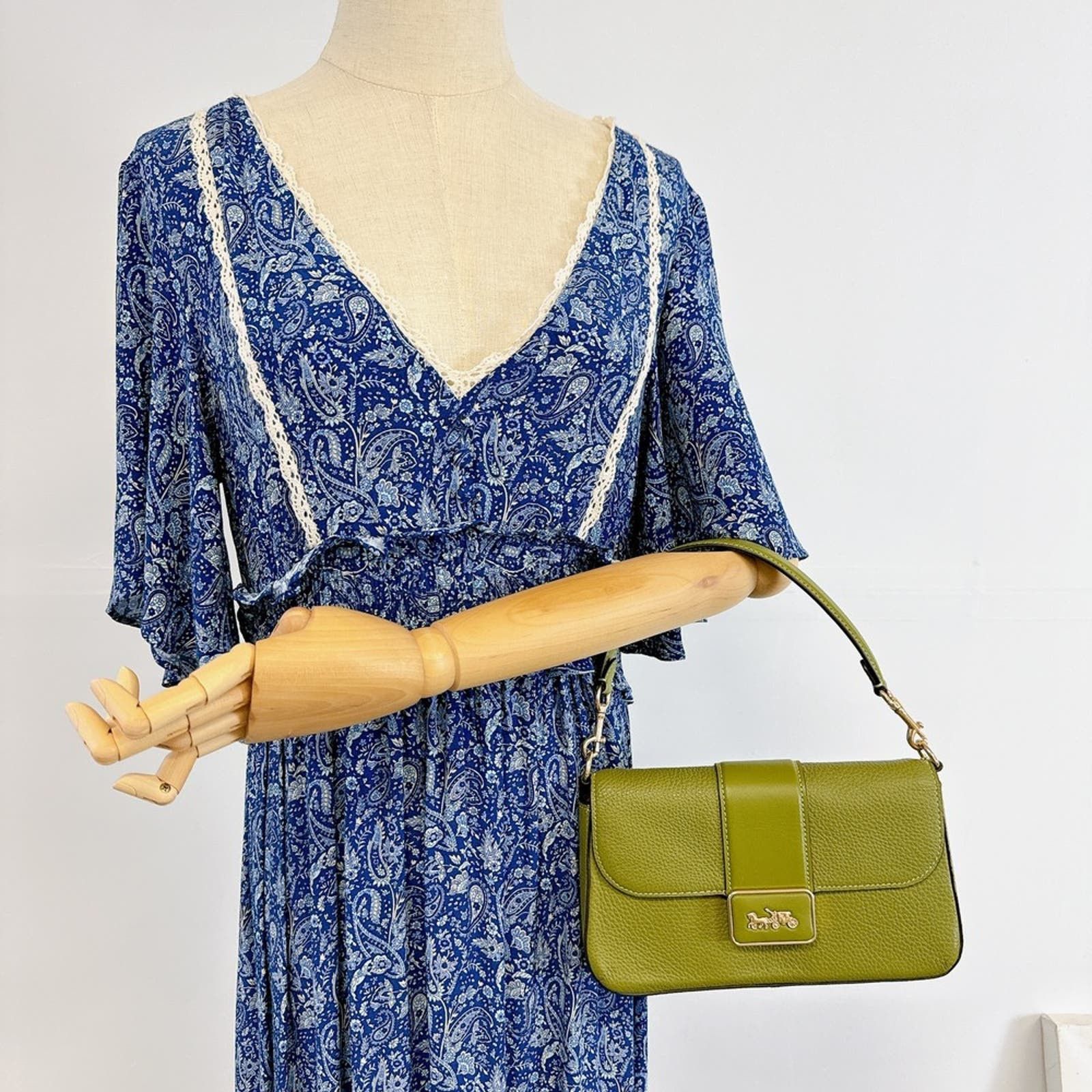 image of Coach Cc058 Mini Grace Crossbody In Olive Green, Women's