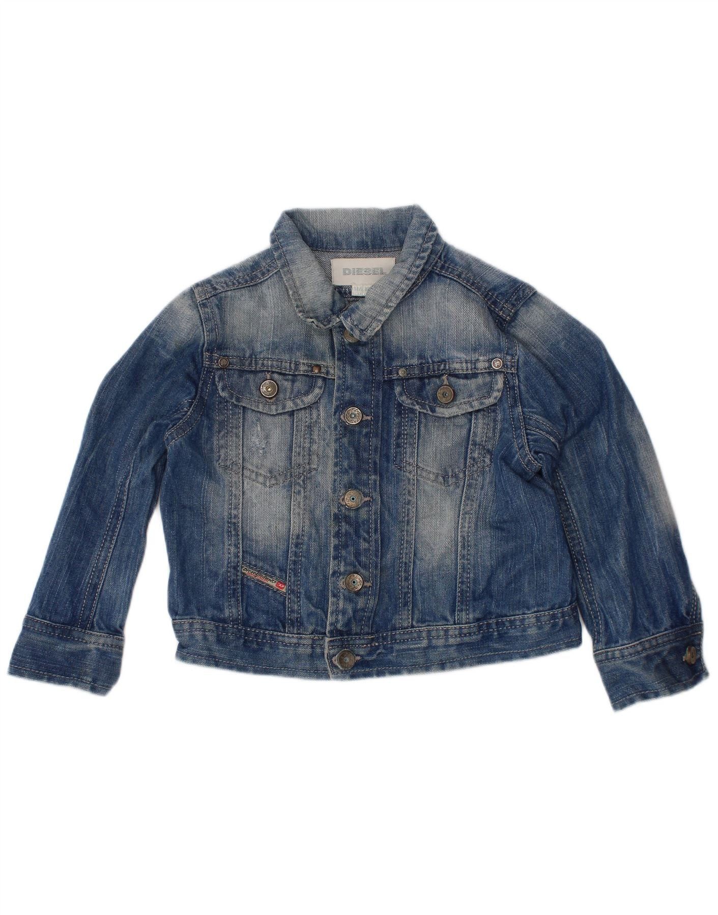 Diesel Baby Boys Denim Jacket 12-18 Months Blue Cotton Size M / US 6-8 / IT 42-44 - 1 Thumbnail