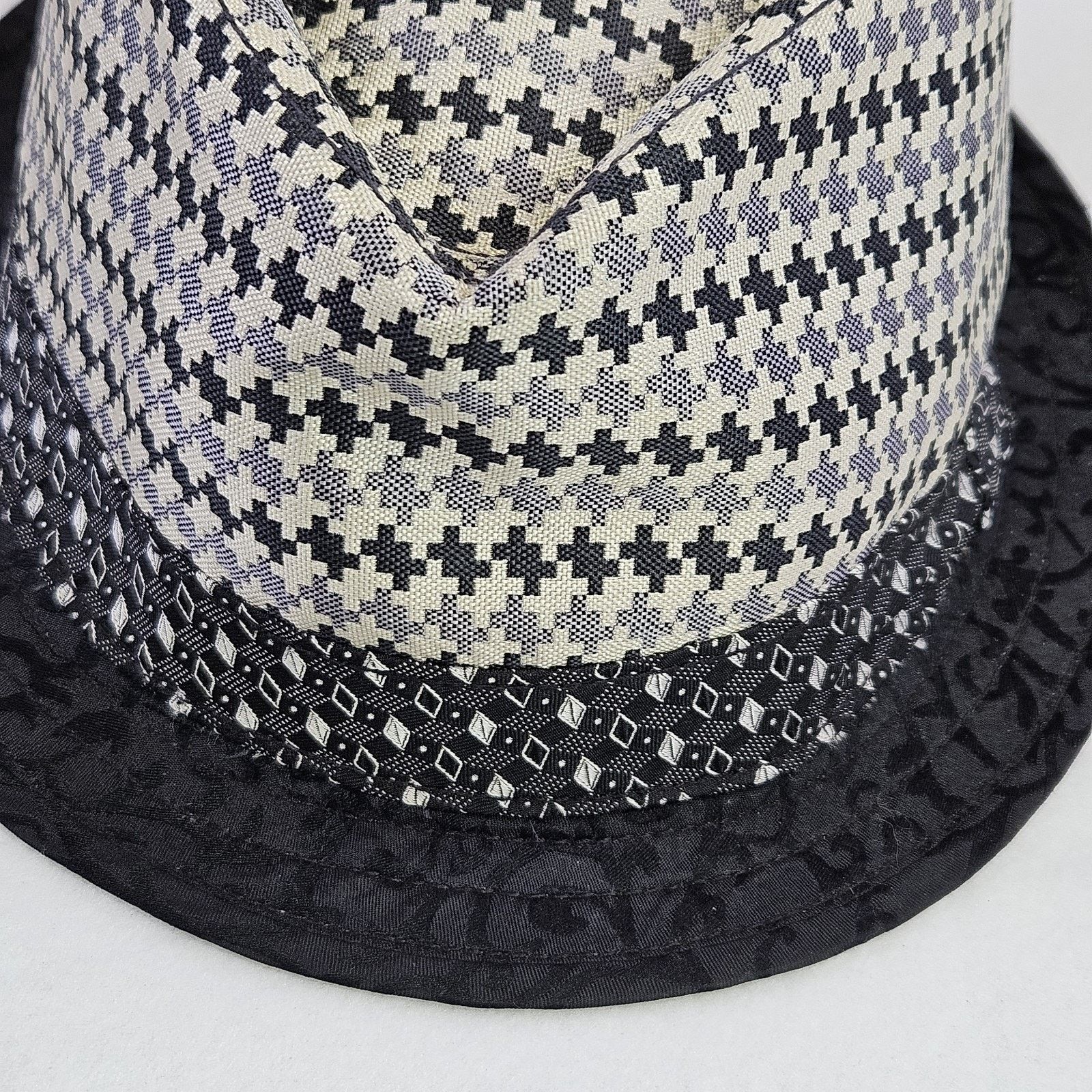 Robert Graham Robert Graham Trilby Fedora 100% Silk Hat Houndstooth Black Size ONE SIZE - 7 Thumbnail