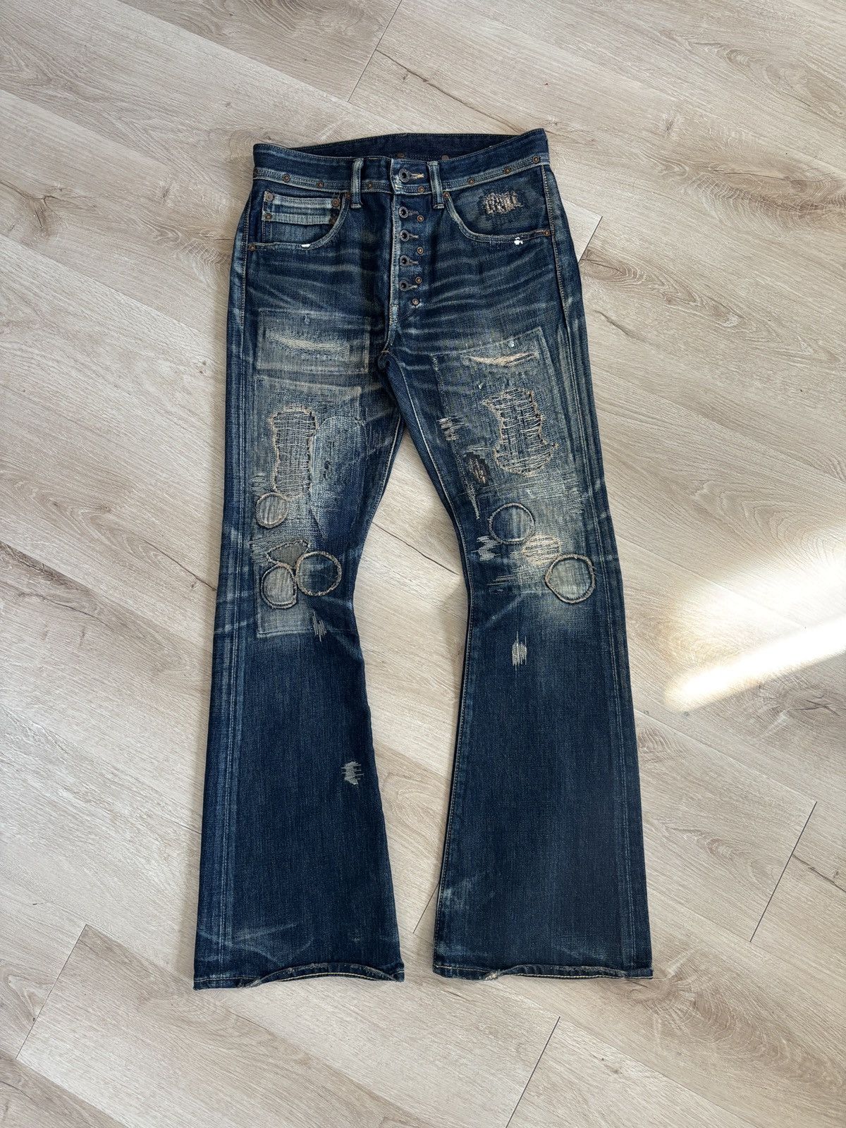 Kapital Kountry Kapital Flare Boro Denim Size US 29 - 1 Thumbnail