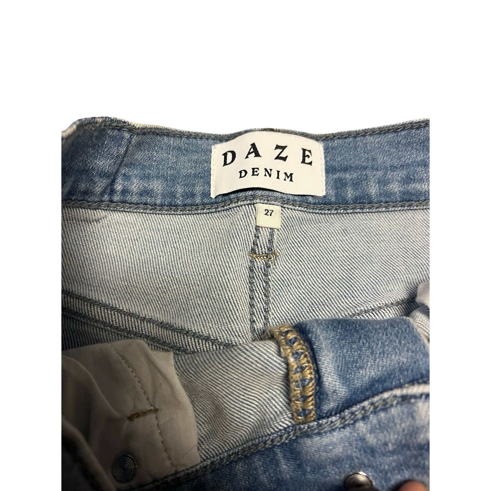 Vintage Daze Denim Womens High Rise Wide Leg Jeans Size 4 Light Wash Size 27" / US 4 / IT 40 - 5 Thumbnail