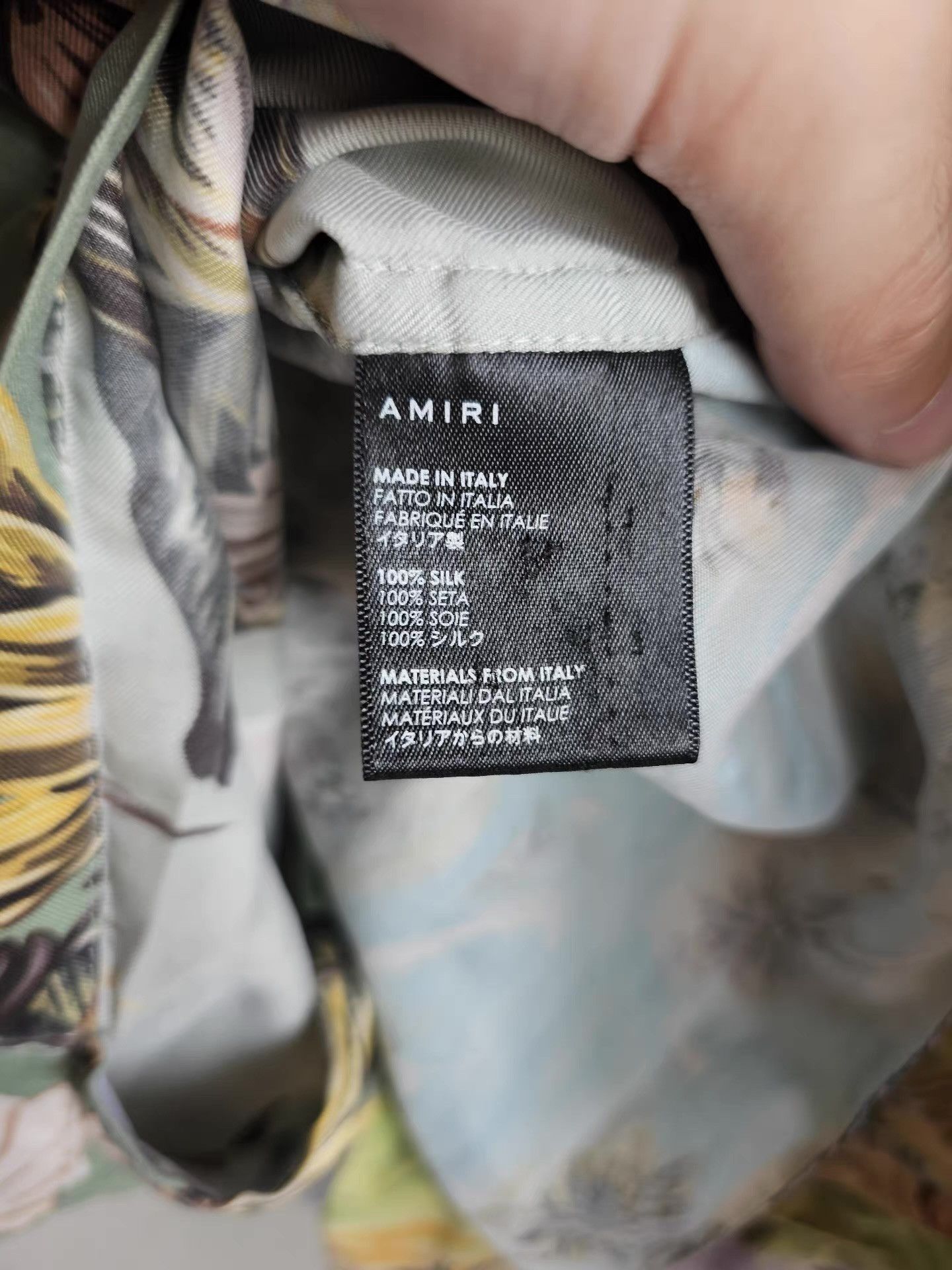 Amiri AMIRI short-sleeve shirt with coconut tree print, mulberry Size US L / EU 52-54 / 3 - 5 Thumbnail