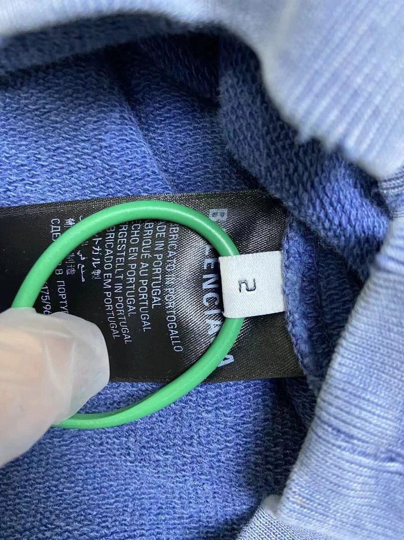 Balenciaga Balenciaga Old sweaters made by bekind haze blue mud dyeing Size US M / EU 48-50 / 2 - 4 Thumbnail