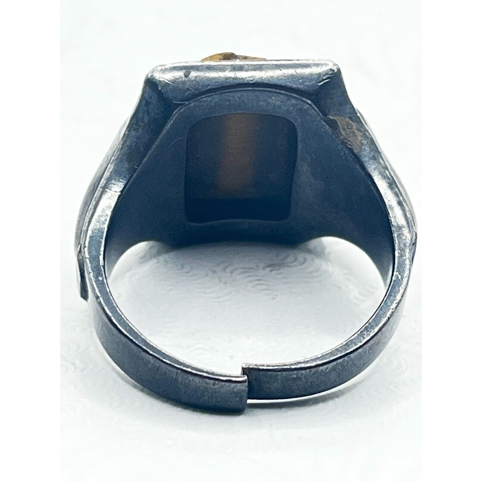 Other Antique Sterling10K Gold Hematite Intaglio Cameo Ring Size ONE SIZE - 5 Thumbnail