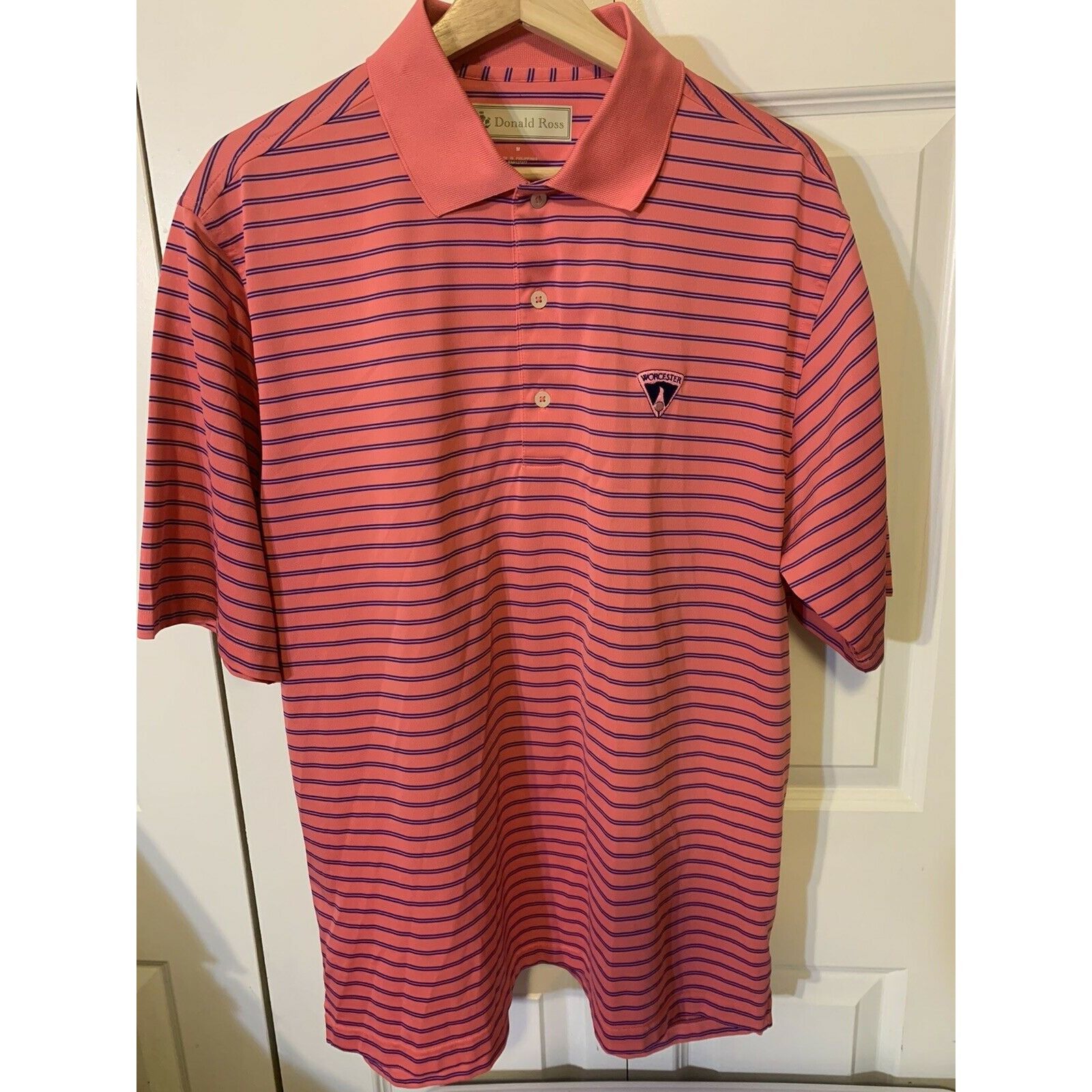 Donald Ross Donald Ross Men’s Sz M Worcester Golf Polo Shirt Pink Stripe Size US M / EU 48-50 / 2 - 7 Thumbnail