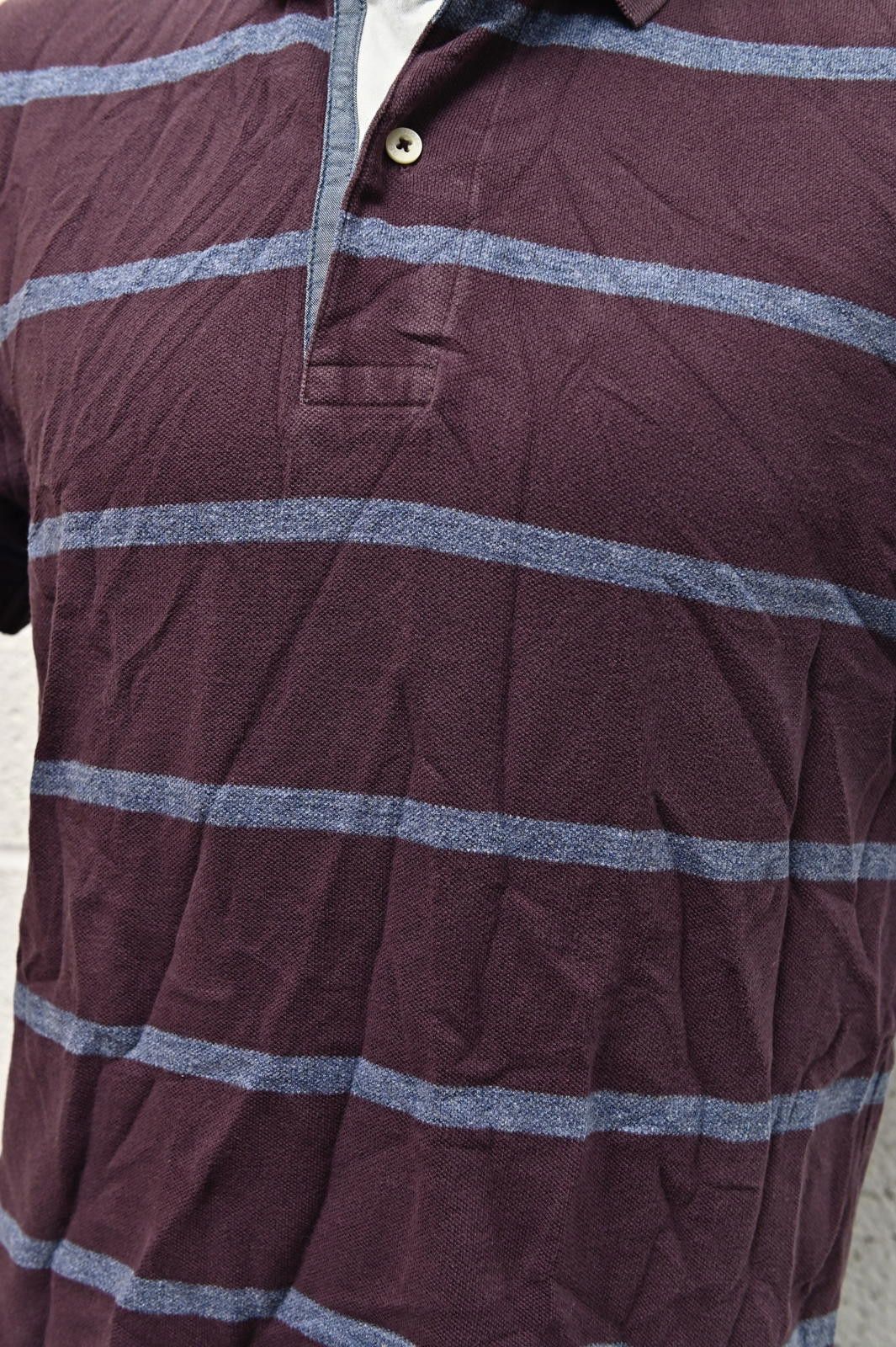 Tommy Hilfiger Tommy Hilfiger Burgundy Men's Striped Polo Shirt Size M Size US M / EU 48-50 / 2 - 2 Thumbnail