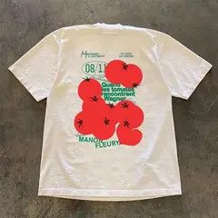 Japanese Brand White casual retro moon pattern cotton t-shirt Size US M / EU 48-50 / 2 - 6 Thumbnail