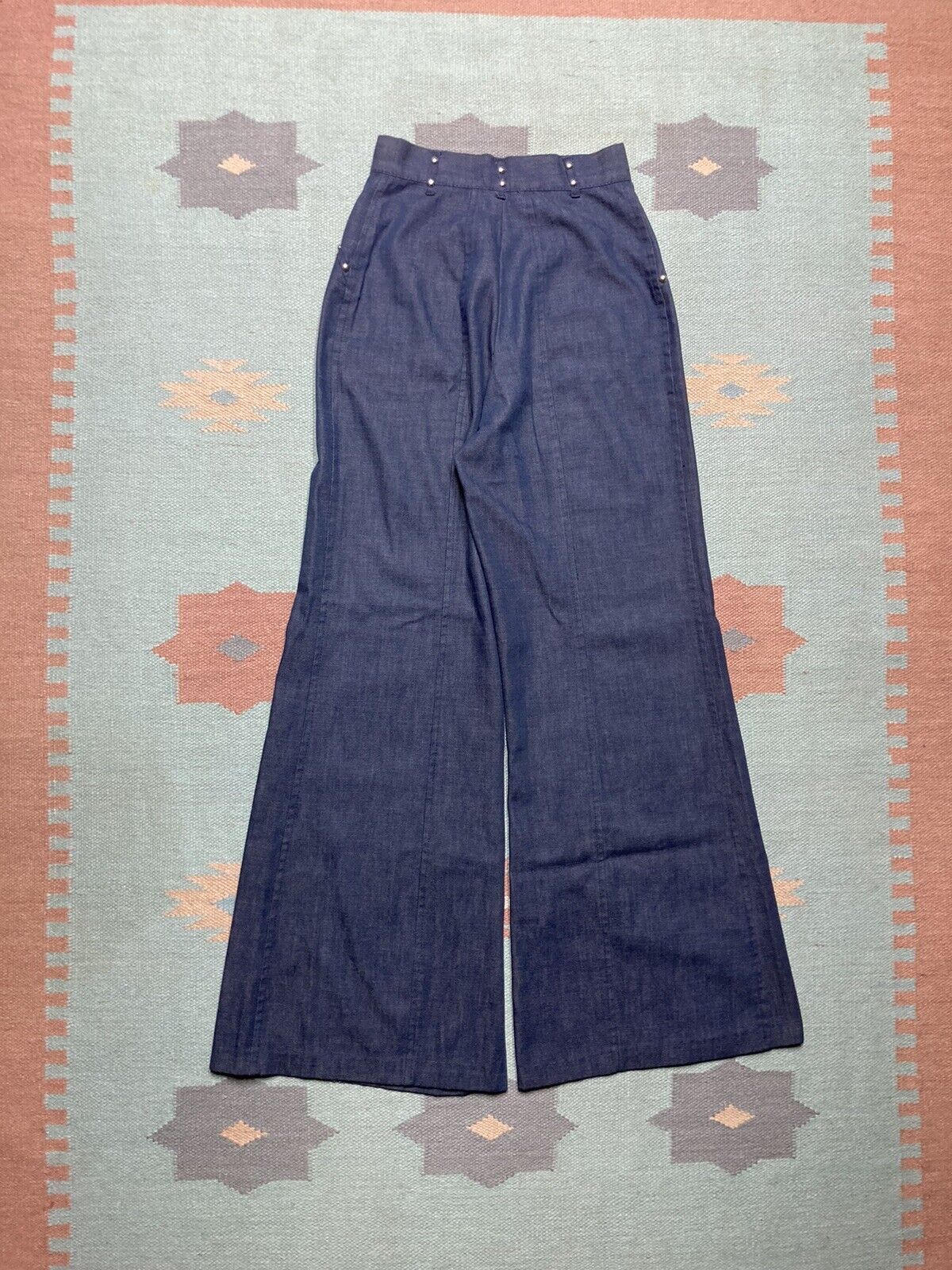 Vintage 70s flare pants elephant bell bottoms studded talon 24x31 Size 24" / US 00 / IT 34 - 9 Thumbnail