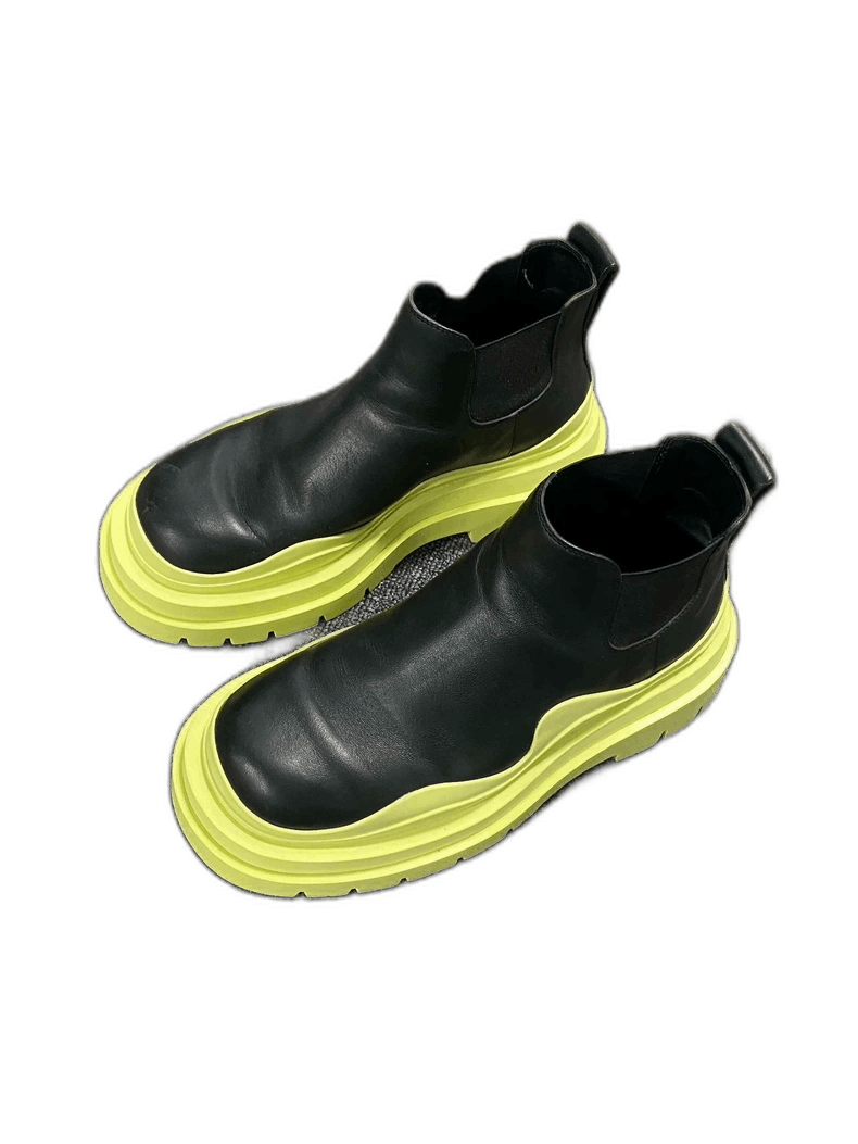 Bottega Veneta Bottega Veneta Black Ankle Boots with Yellow Sole Size US 6 / IT 36 - 1 Thumbnail