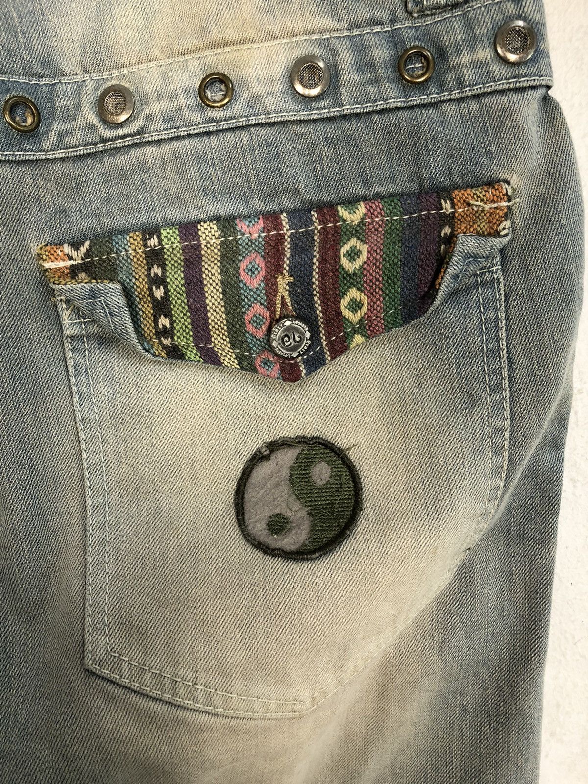 Hysteric Glamour Hype 90s Crazy Leopard Multipocket Zipper Bondage Denim Size US 33 - 11 Thumbnail