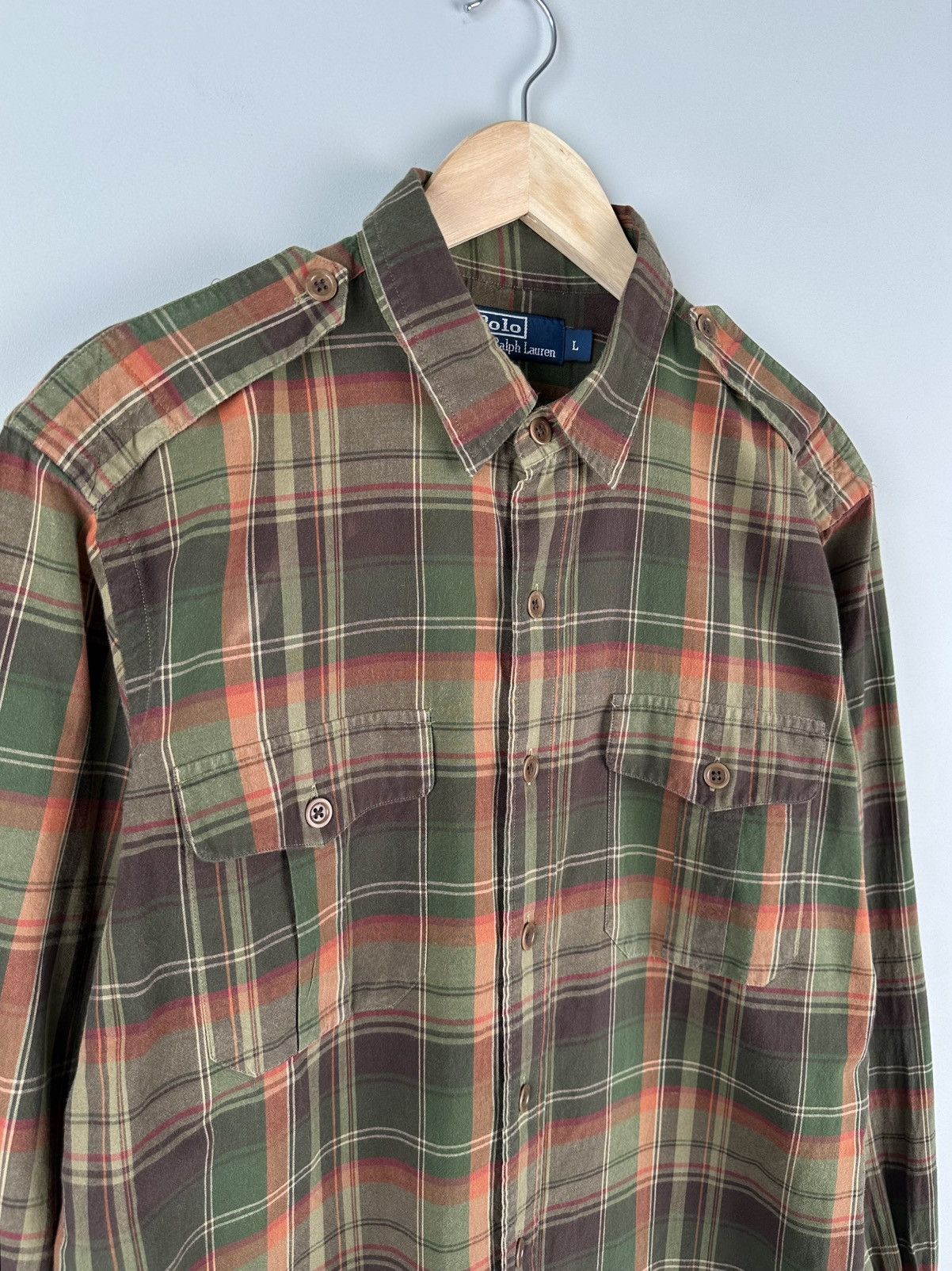 Polo Ralph Lauren × Vintage Vintage Y2k Polo Ralph Lauren Check Button Up Shirt Size US L / EU 52-54 / 3 - 3 Thumbnail
