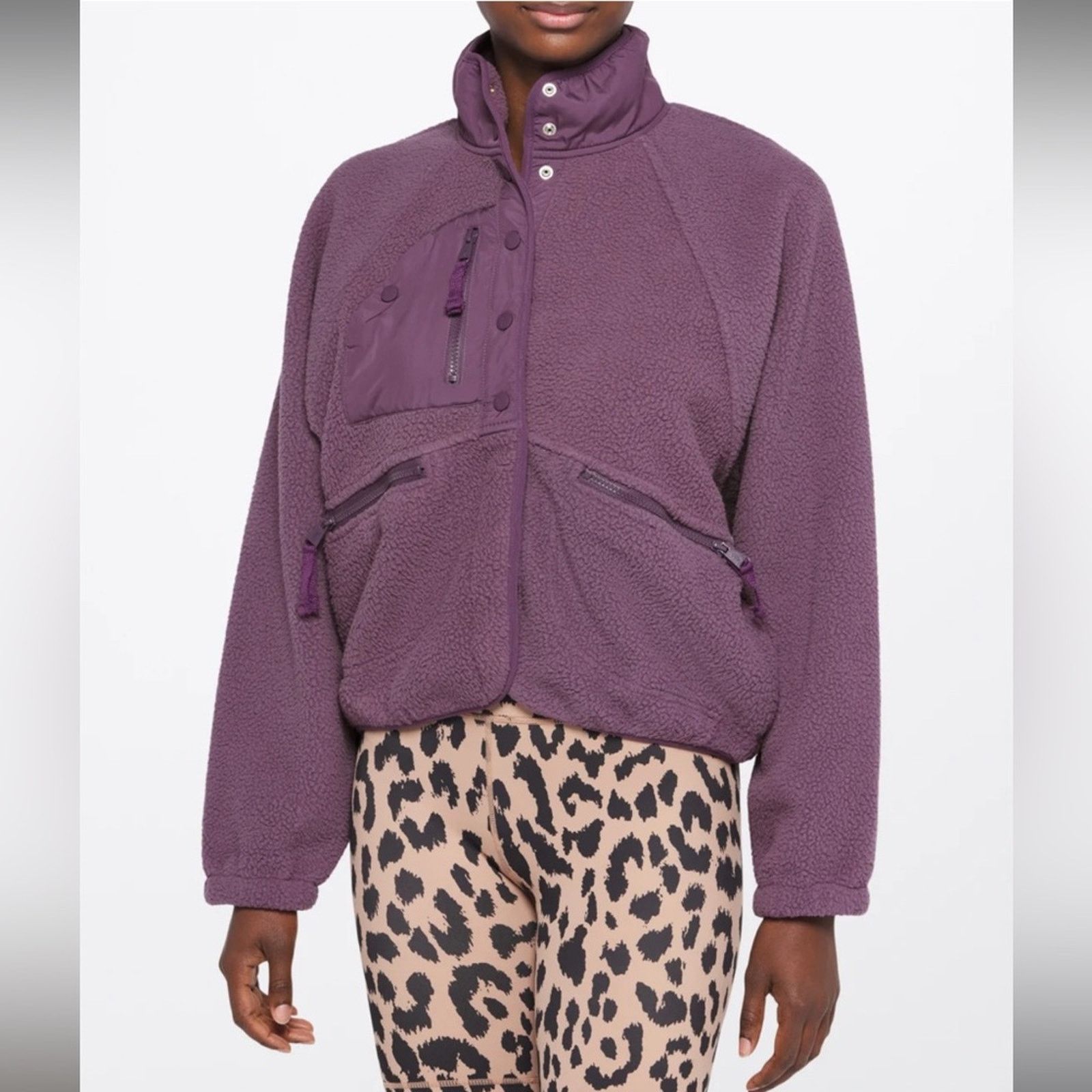Free People FREE PEOPLE FP Movement Women's Hit the Slopes Jacket Purple Size L / US 10 / IT 46 - 2 Thumbnail