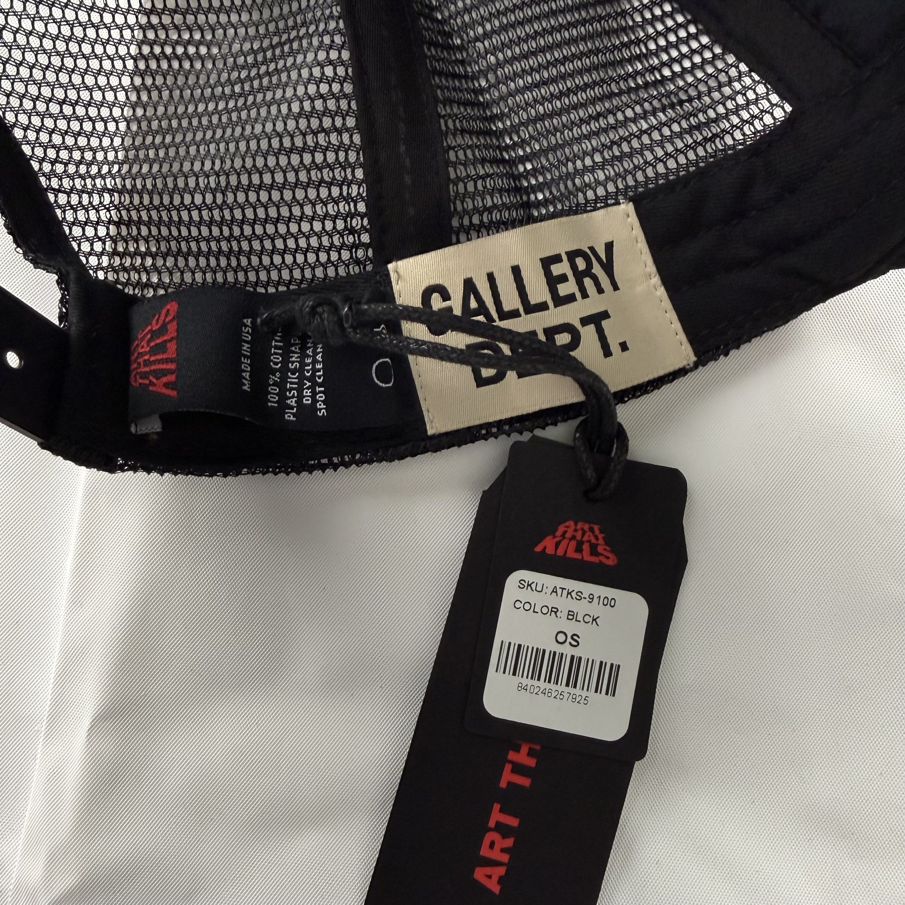 Gallery Dept. Gallery Dept Art That Kills Trucker Hat Black Red Snapback Size ONE SIZE - 3 Thumbnail