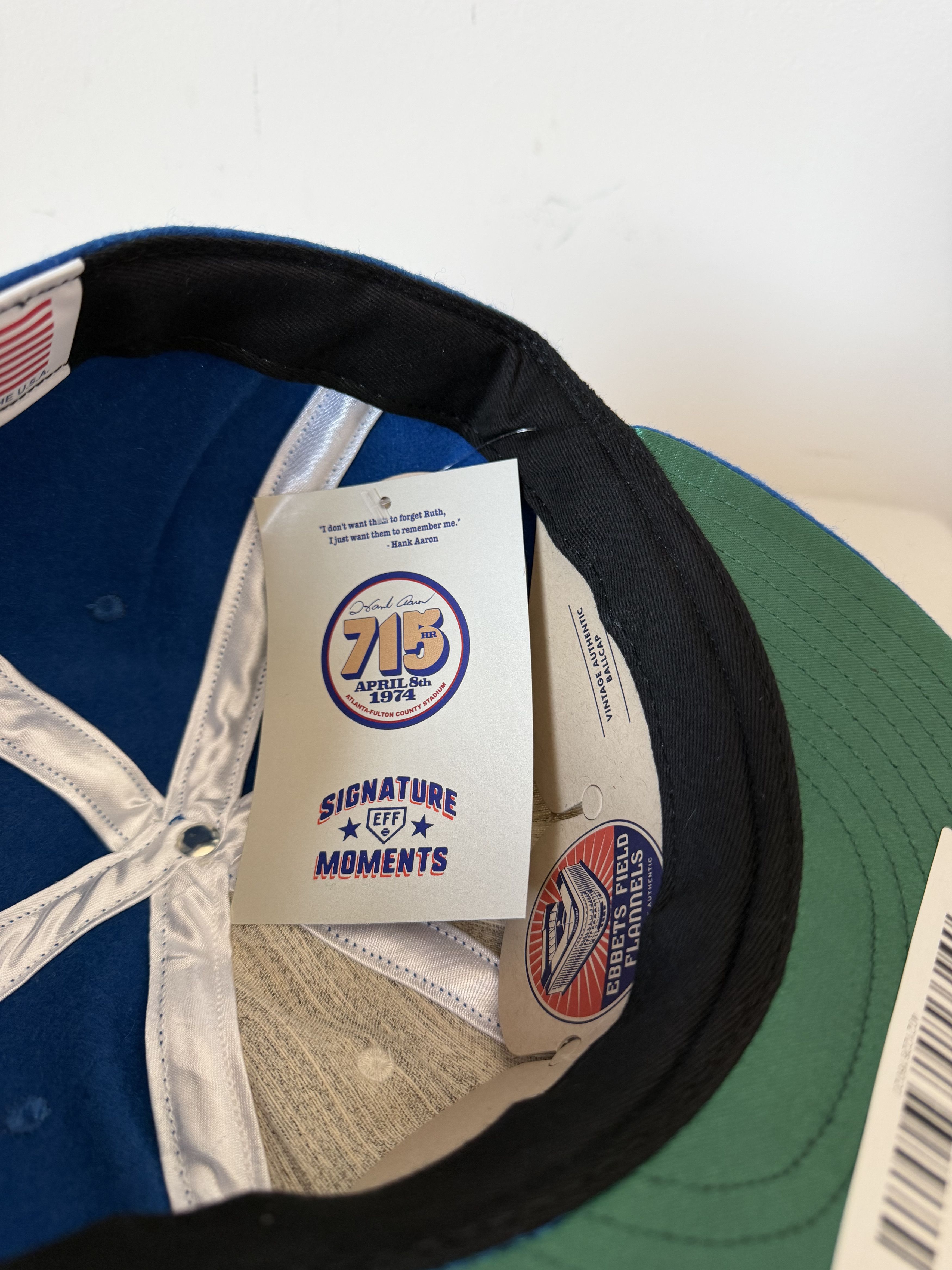 Ebbets Field Flannels 7 1/2 Ebbets Field Flannels Hank Aaron 44 Fitted Hat Size ONE SIZE - 7 Thumbnail