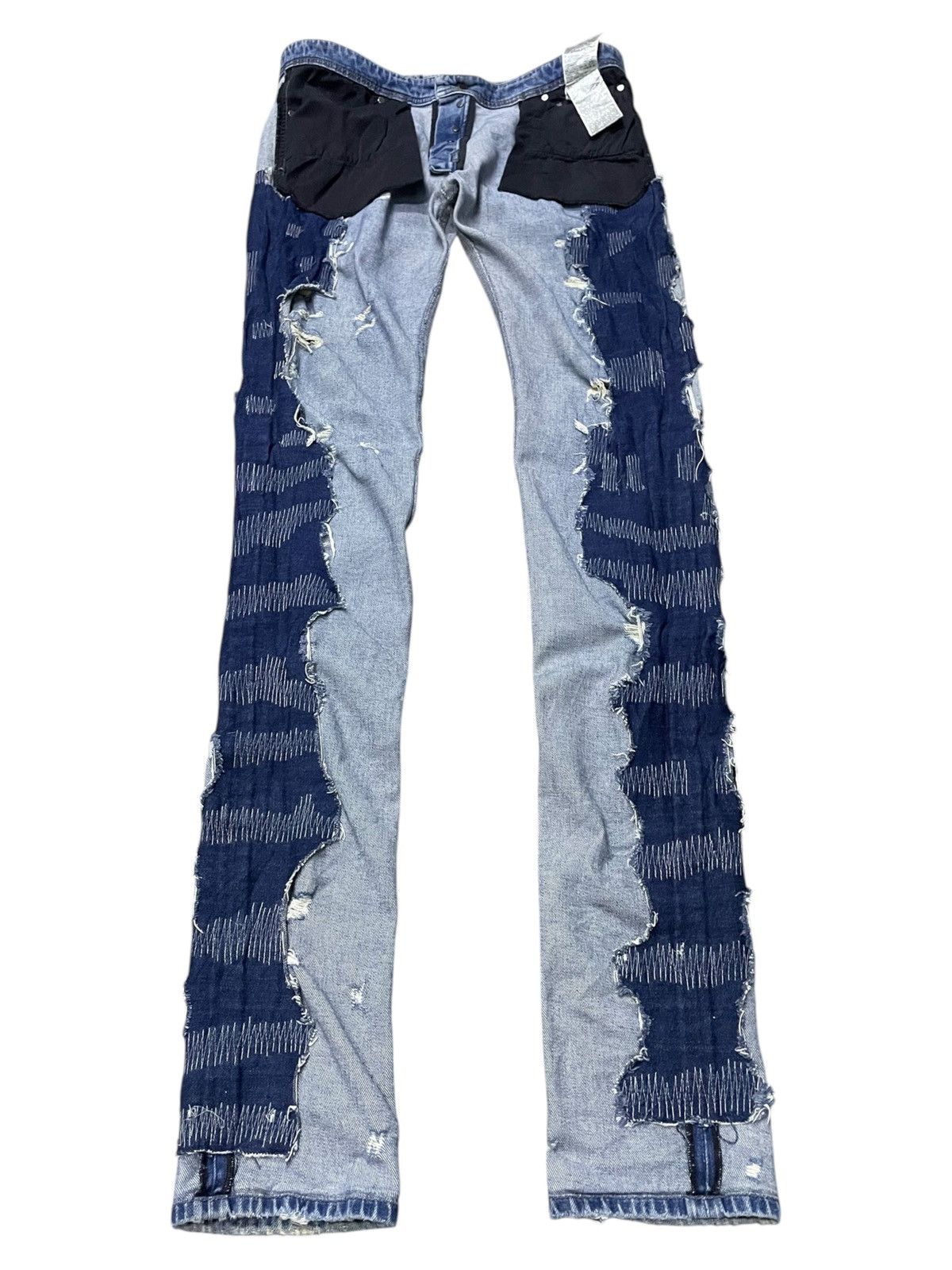 Diesel × Diesel Black Gold Diesel Black Gold Stacked Distressed Heavy Stitched Jeans Size US 34 / EU 50 - 21 Thumbnail