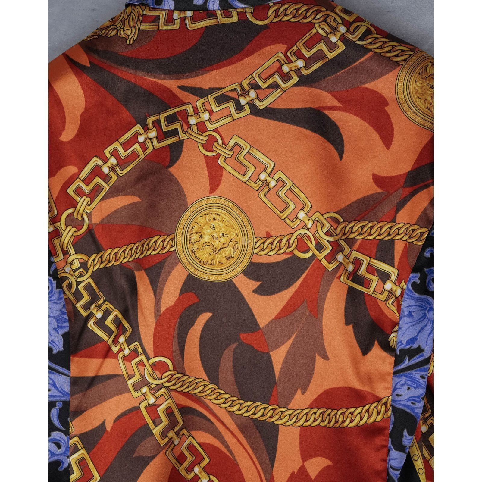 Versace Jeans Couture Versace jeans couture multicolor baroque chain print shirt Size L / US 10 / IT 46 - 6 Thumbnail