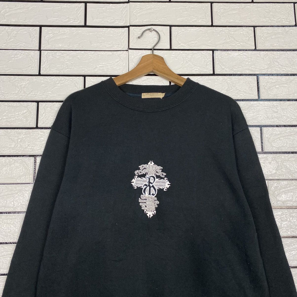 Japanese Brand 📌Vintage Sweatshirt Greetwood Big Logo Cross Design Size US L / EU 52-54 / 3 - 4 Thumbnail