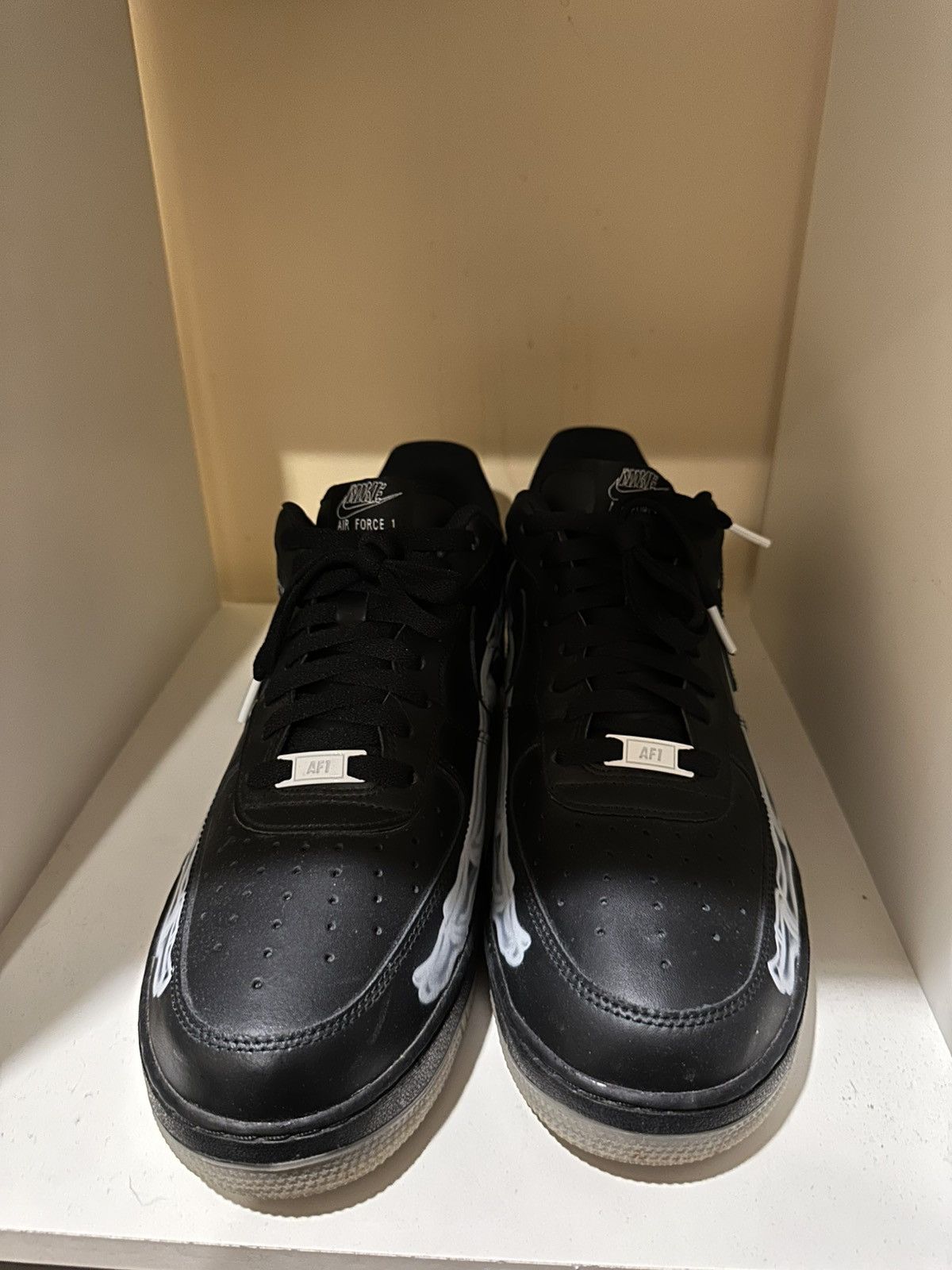 Nike Size 13 - Nike Air Force 1'07 QS Black Skeleton Size US 13 / EU 46 - 2 Thumbnail