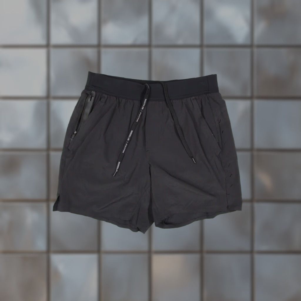 Ten Thousand Ten Thousand Mens Small Black Interval 7" Lined Shorts with Drawstring Pockets Logo Sports Beach 90s Mens Size US 29 - 1 Thumbnail