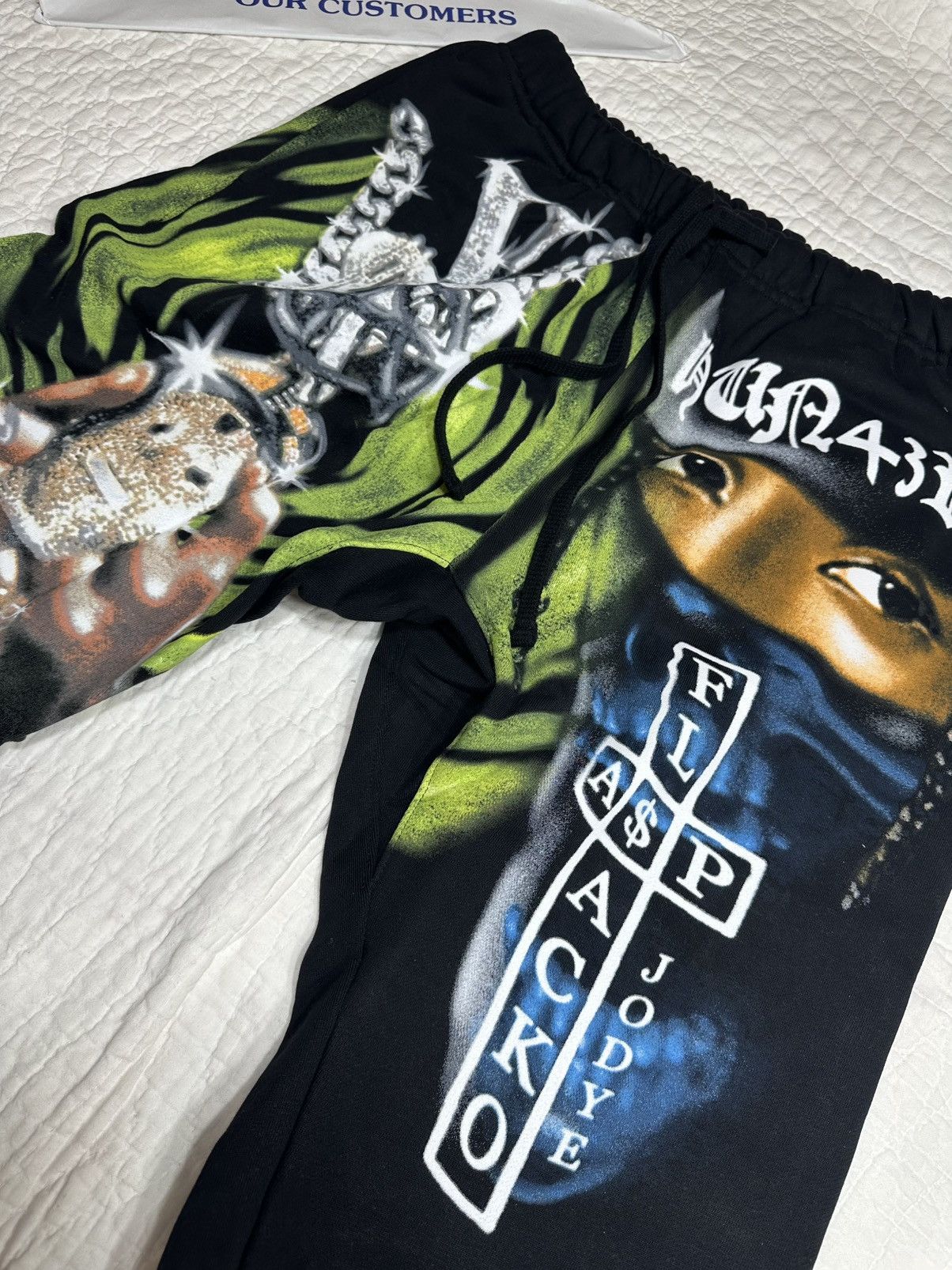 AWGE New ASAP Rocky AWGE A$AP Mob Sweatpants Aop-Size Small Size US 30 / EU 46 - 3 Thumbnail