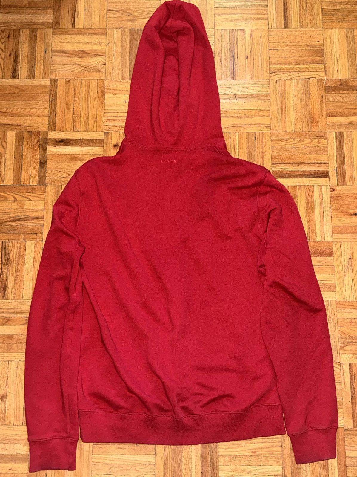 Lanvin LANVIN Curb Red Embroidered Hoodie XL - Lipstick Size US XL / EU 56 / 4 - 5 Thumbnail