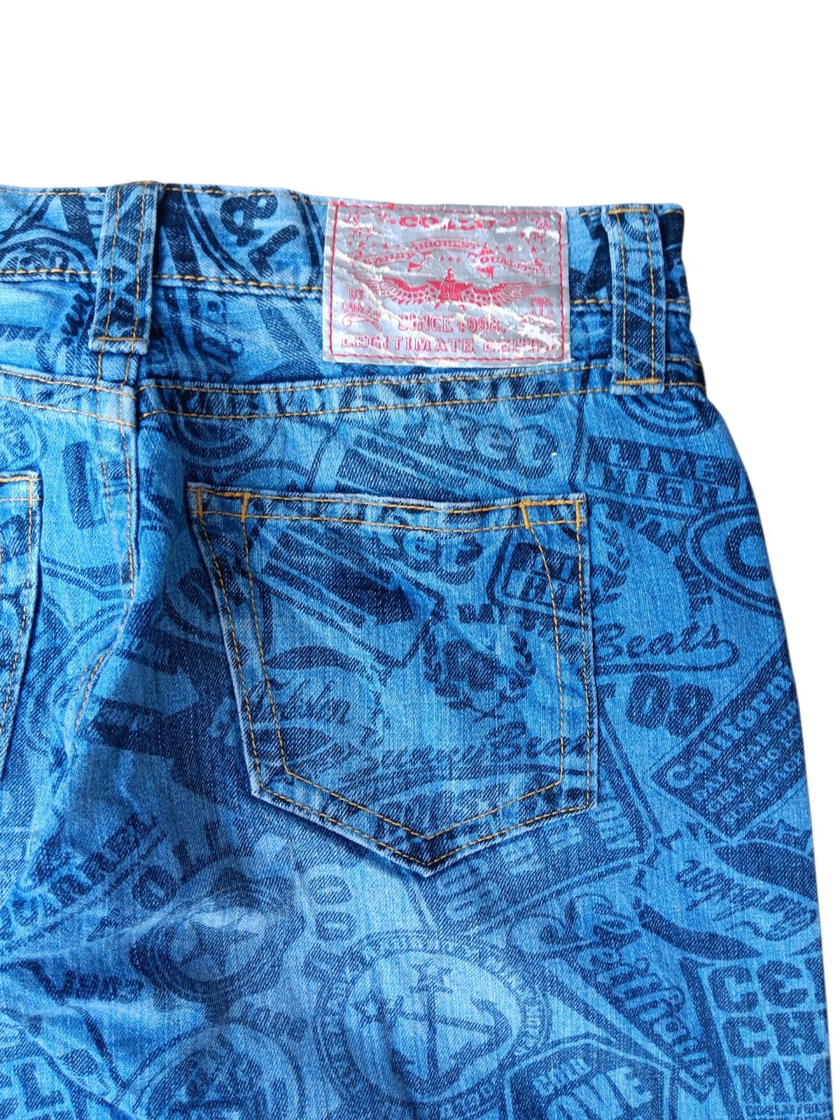 Hysteric Glamour Co&Lu alloverprint blue denim Size US 33 - 9 Thumbnail