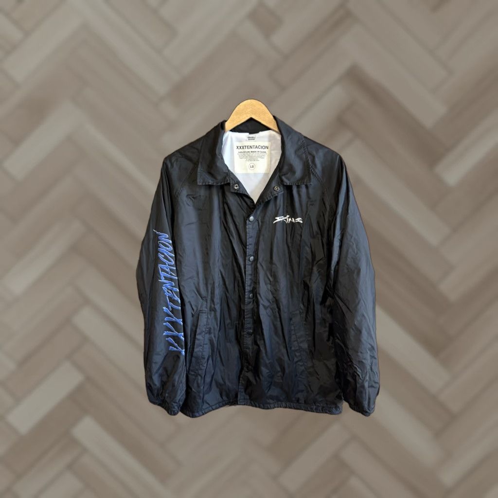 Vintage XXXTENTACION Skins Jacket Black Nylon Lined Size Large Windbreaker Casual Mens Regular Jacket Size US L / EU 52-54 / 3 - 1 Thumbnail