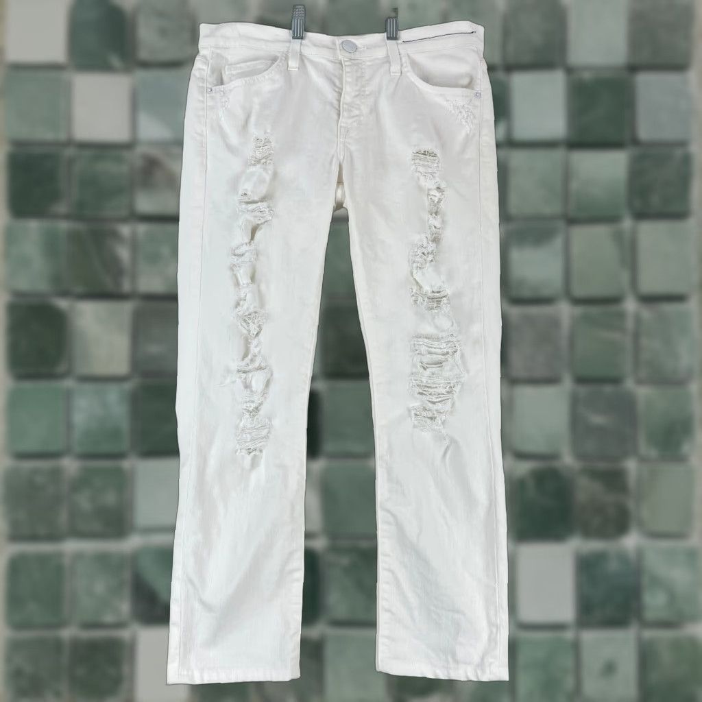 Vintage Current/Elliott The Fling Cropped Jeans Womens Size 26 White Mid-Rise Jeans Size 26" / US 2 / IT 38 - 1 Thumbnail